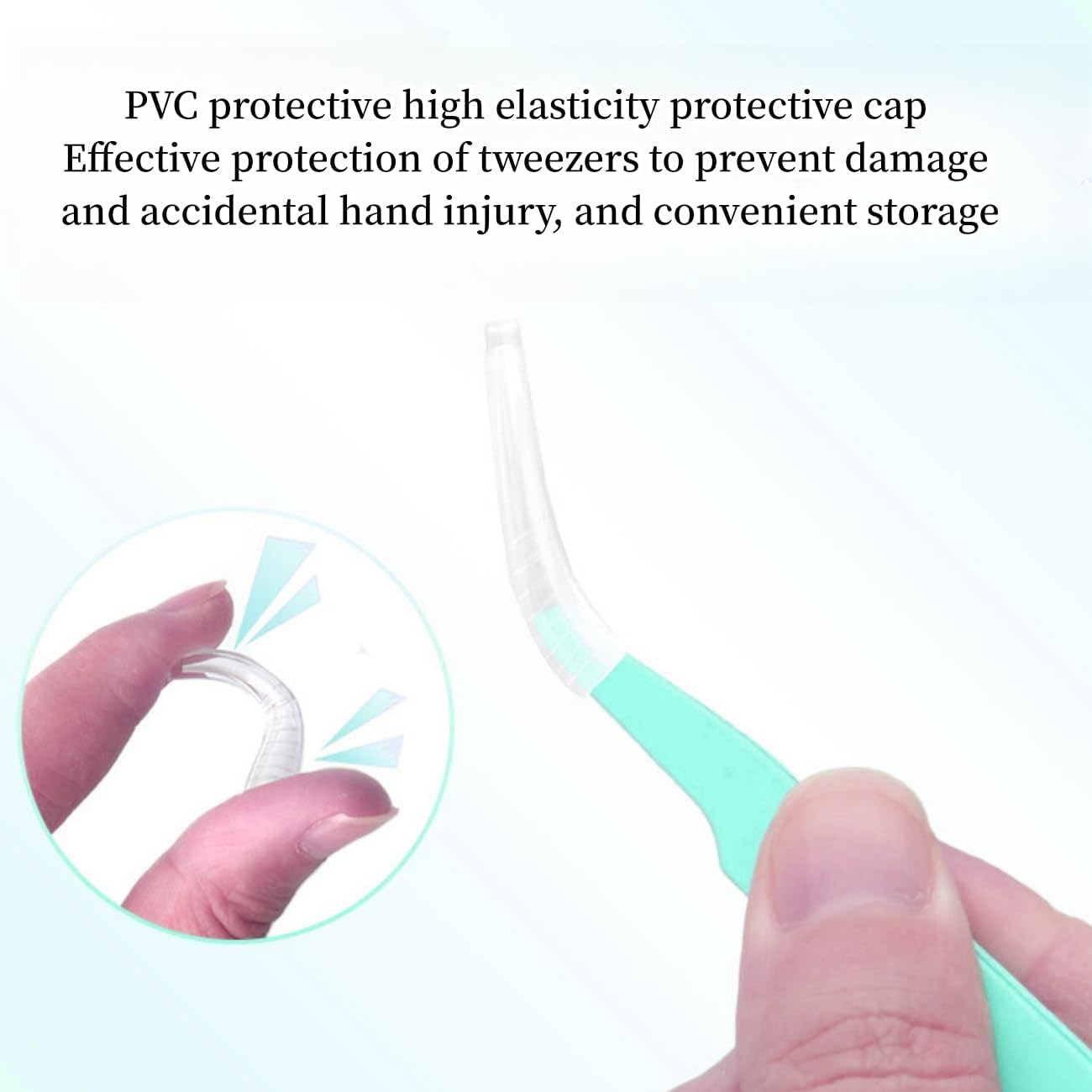 2 Pcs Tweezers,Straight Curved Tweezers,Sticker Tweezers,Craft Tweezers,For Small Gardening and Kitchen,Diy Art,Mint Green image number 1