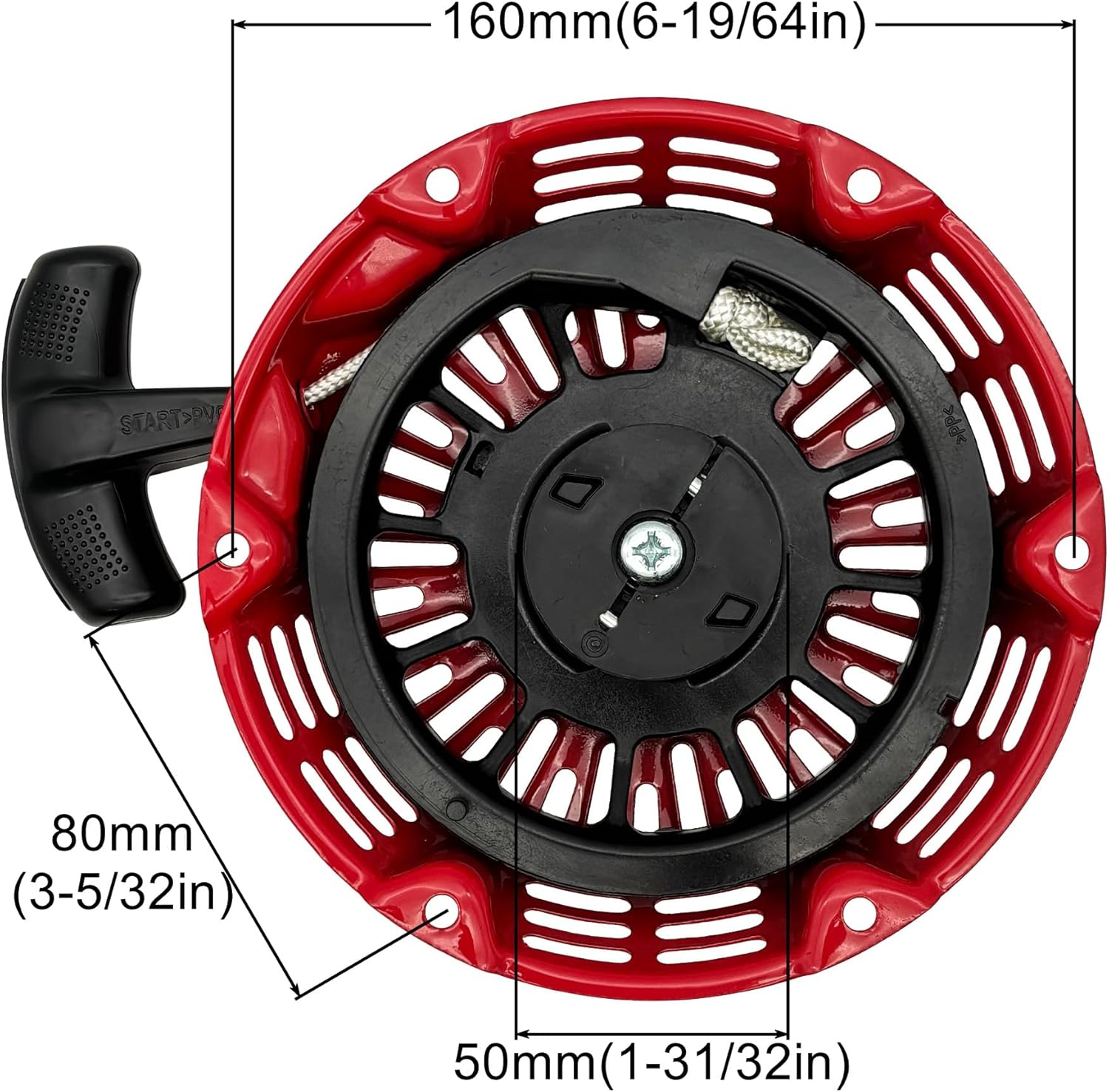 Pull Start Assembly 28400-Z4M-306ZB for Honda GX120 GX160 GX200 4.0 5.5 6.5 Hp Recoil Starter 3000 Watt Generators image number 2