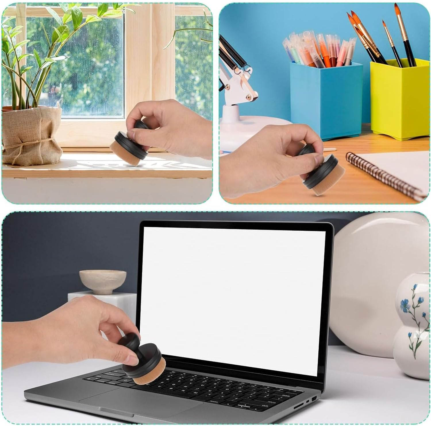 Paifeancodill Car Interior Detail Brush,1Pcs Car Detail Wheel Brush Car Tire Brush Car Tire Polishing Brush High Density Tire Polishing Applicator Brush Car Tire Decoration Applicator Brush (Black) image number 1