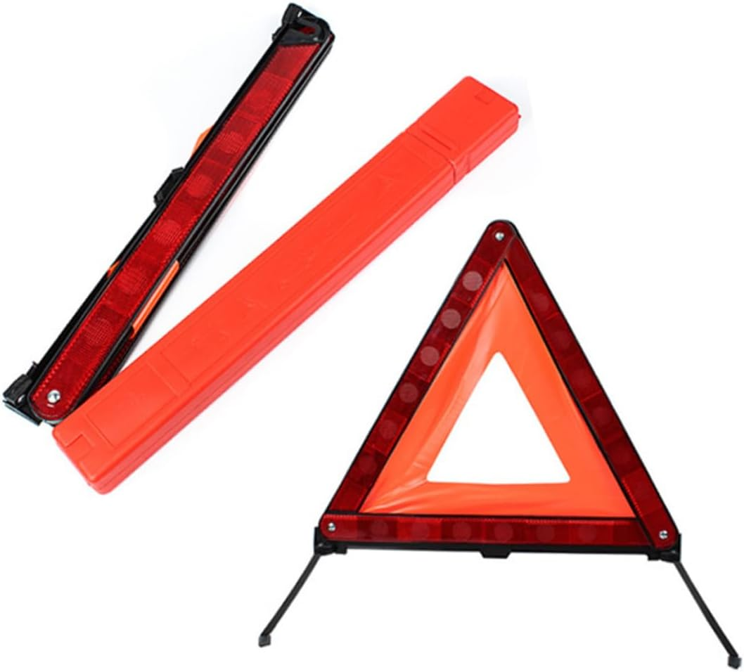 Red Reflective Triangle Warning Sign Car Emergency Roadside Safety Triangle Warning Sign Vehicle Breakdown for Roadside Use