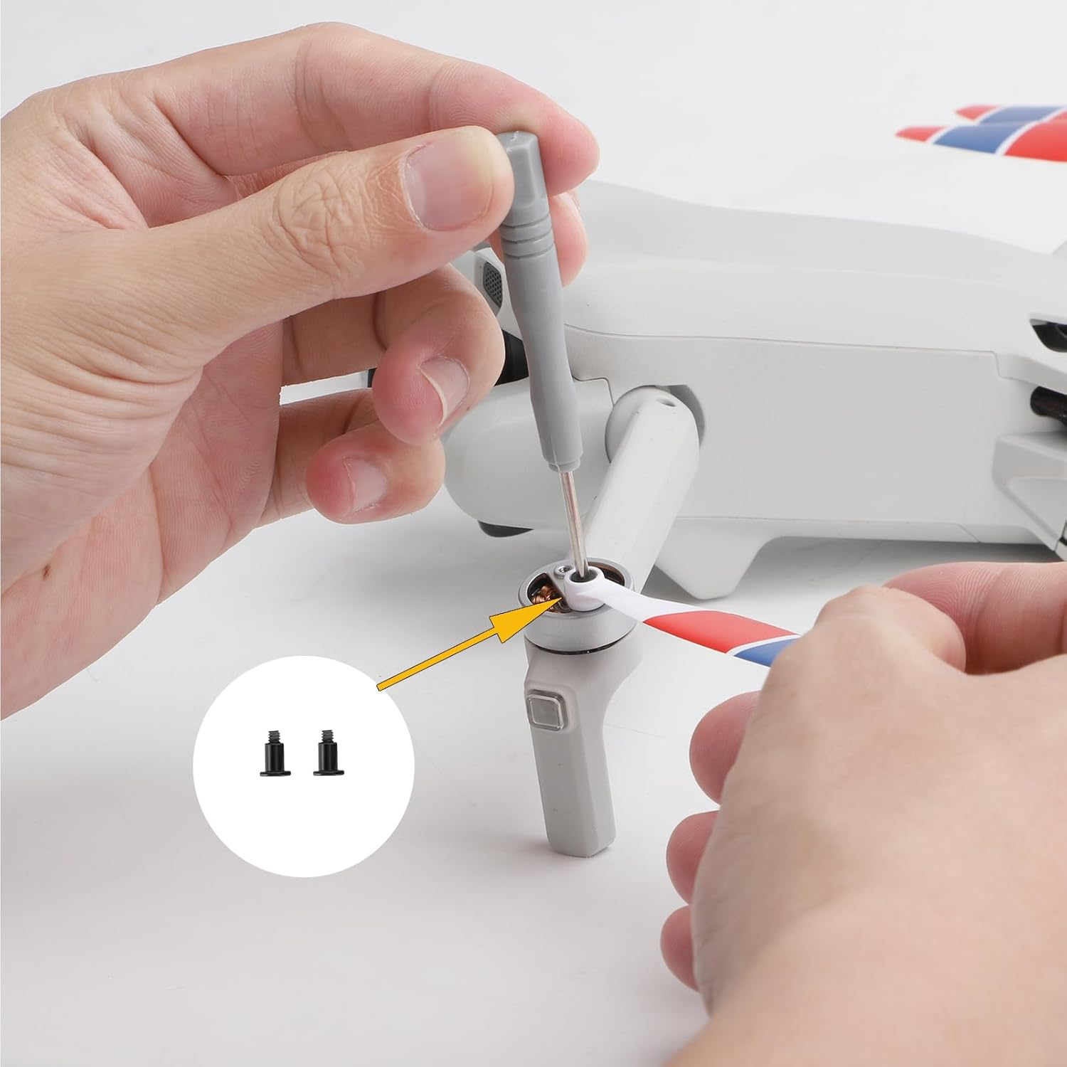 For DJI Mini 3 Propeller Screw Pack Kit, with Screwdriver, Propellers Repair Parts Replacement Spare Parts for DJI Mini 3 Accessories (12Pack)