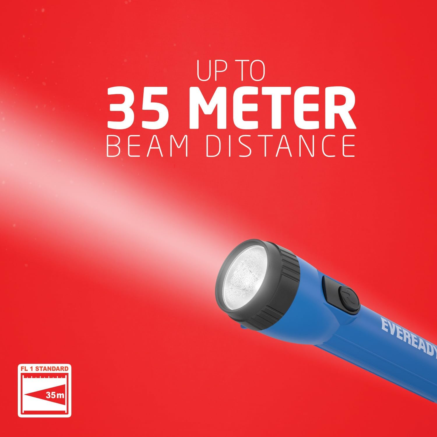 EVEREADY LED Flashlights (4-Pack), Bright Flashlights for Emergencies and Camping Gear, Flash Light with AA Batteries Included, Blue/Yellow (4-Pack) image number 3