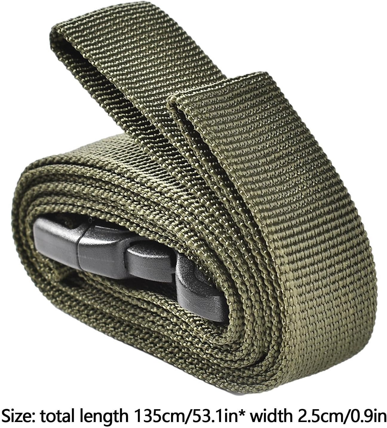 Buckle Packing Straps - Tie down Strap,Utility Strap with Buckle, Camping Gear Strap, Tie down Strap, Lashing Strap Adjustable for Sleeping Bag, Picnic Mat - Black image number 2