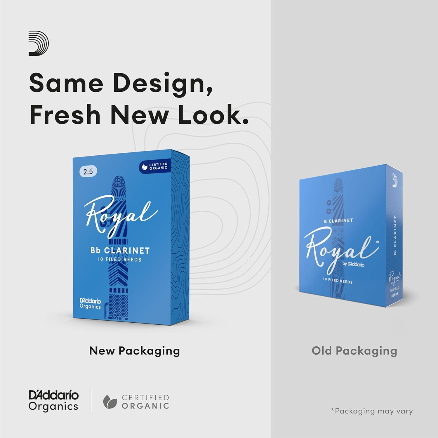 Royal Tenor Sax Reeds, Strength 2.5, 10-Pack