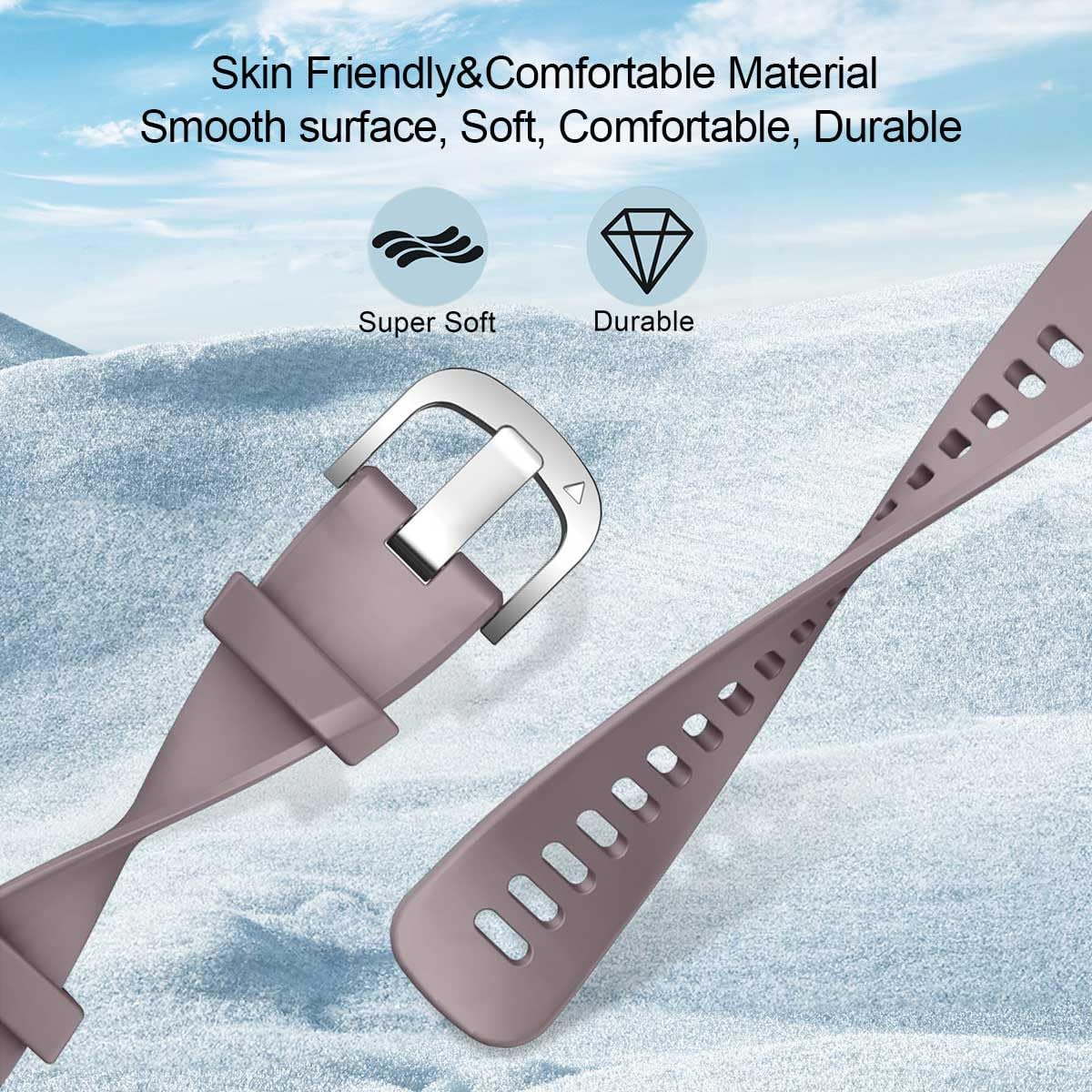 (3 Pack) T Tersely 20Mm Silicone Bands for Garmin Forerunner 55/245/Vivoactive 6/5/3/3 Music, Sport Wristbands for Venu,Venu SQ/SQ2/2 Plus,Approach S50,Vivomove Luxe/Style,Watch Straps for Garmin image number 4