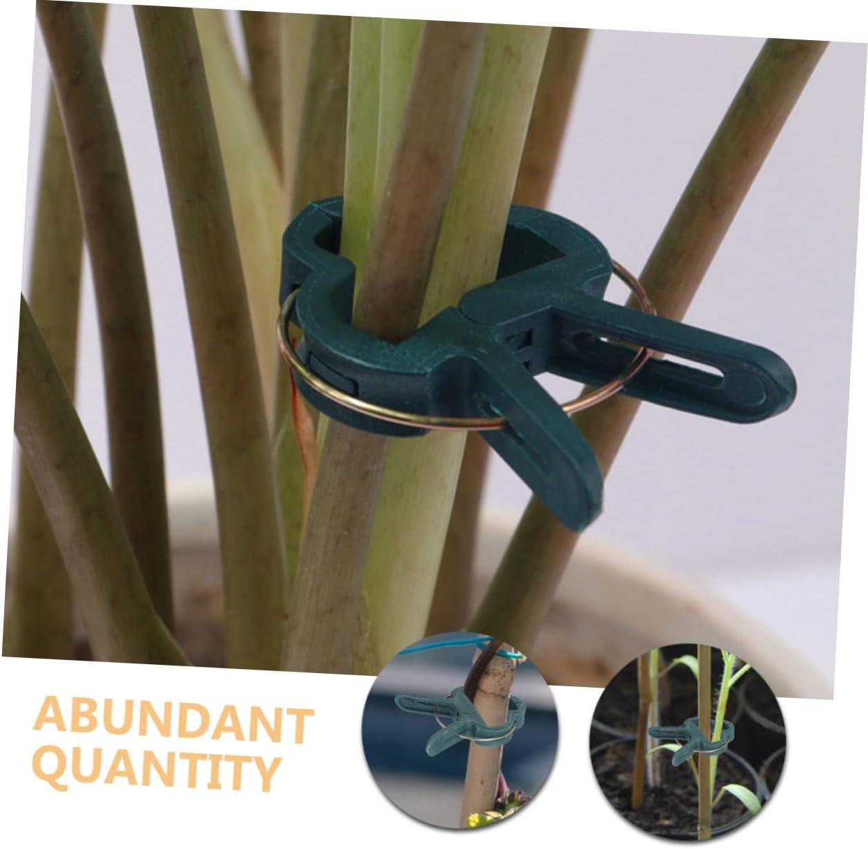 ROMISBABA 50Pcs Gardening Plant Clips Plant Support Clamps Indoor Outdoor Vine Climbing Grafting Gripper Clips image number 3