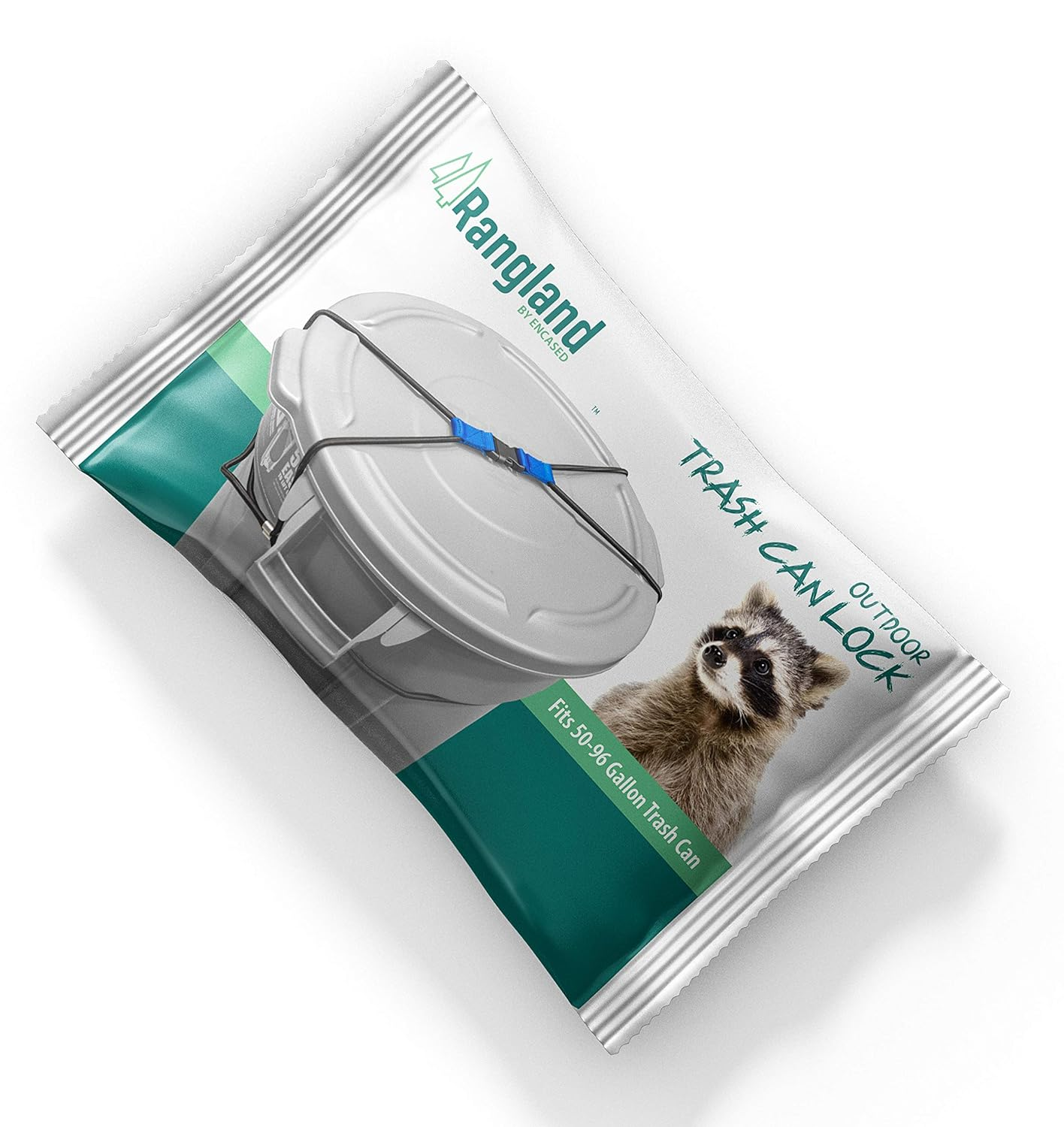 Encased Extra Large Trash Can Lock for Animals/Raccoons, Bungee Cord Heavy Duty Extra Large Outdoor Garbage Lid Lock (Fits 50-96 Gallon Trash Can) image number 4