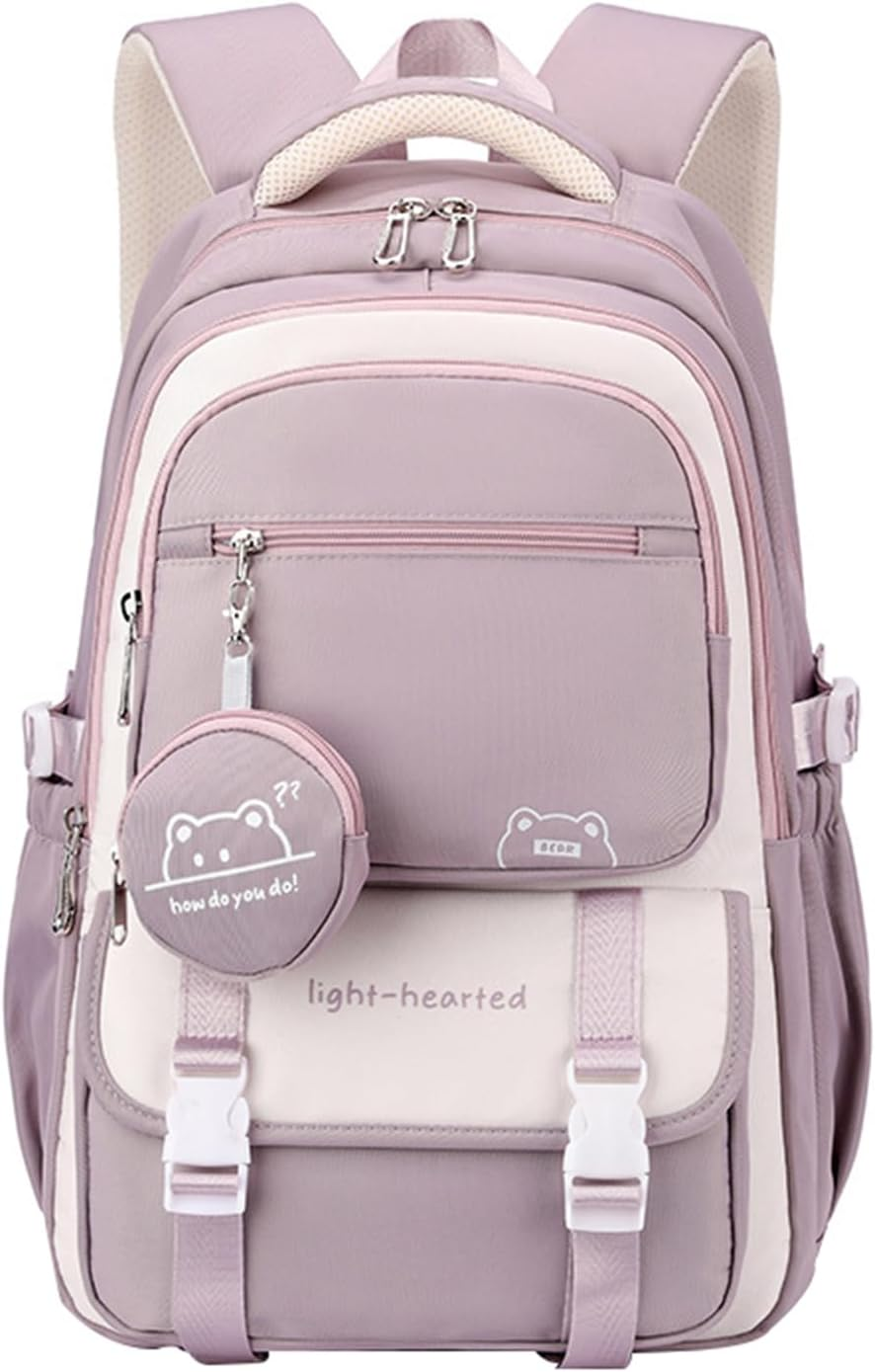 Sellerfun High-Capacity Stylish School Backpack for Middle School Girls Casual Daypack for School Trip Outdoor image number 3