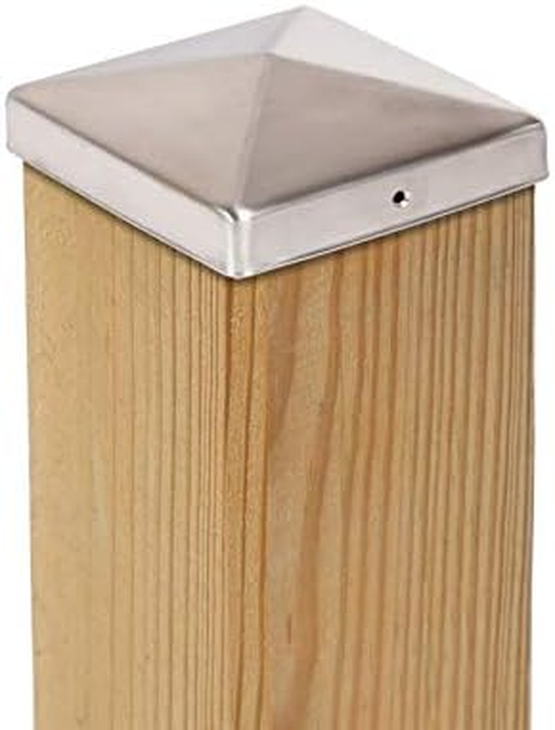 6 X Pyramid Post Caps 101 X 101 Mm Stainless Steel image number 4