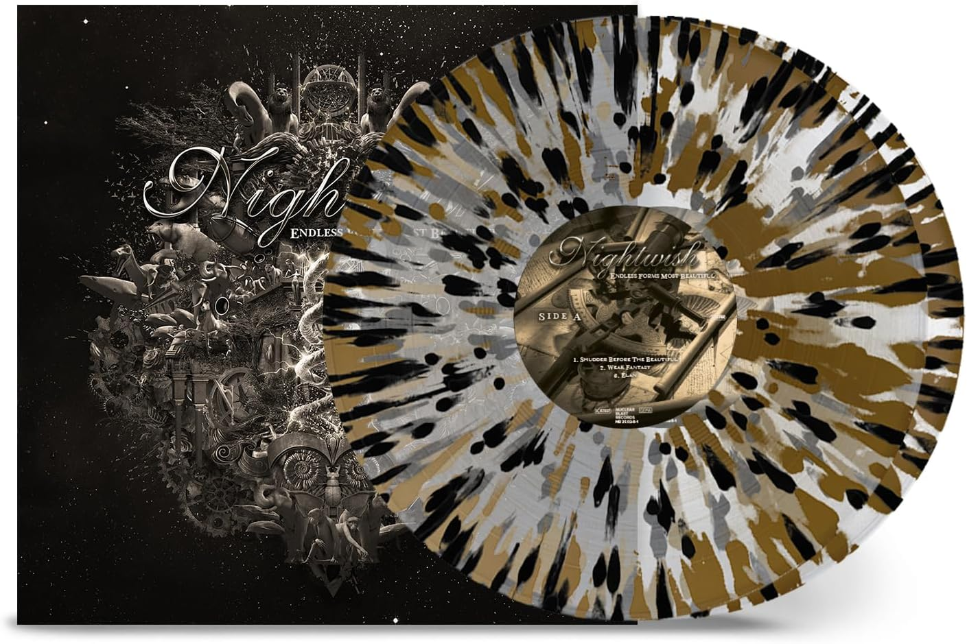 Endless Forms Most Beautiful - Clear Gold with Black Splatter Colored Vinyl image number 1