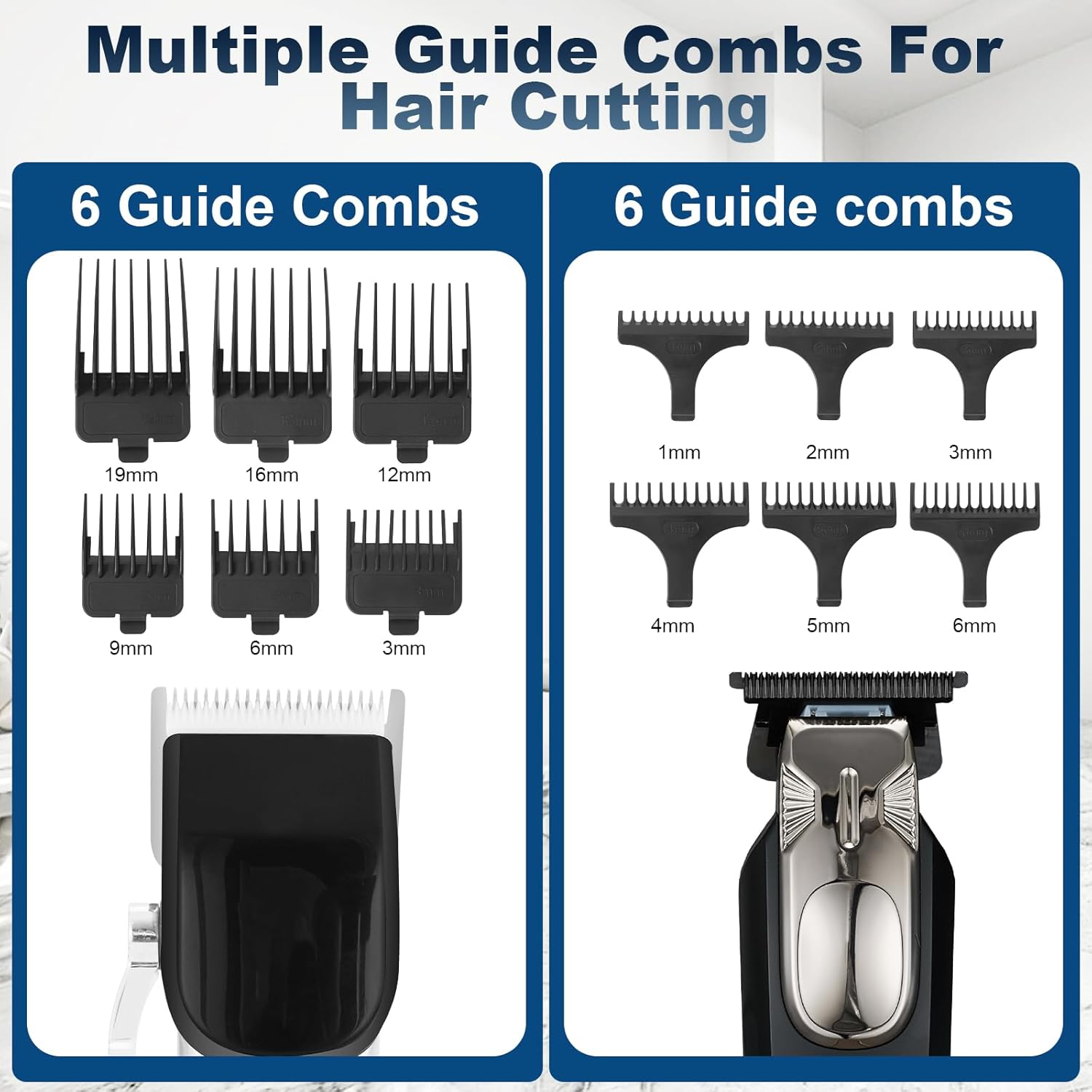 Evavii Professional Hair Trimmer, Hair Trimmer, Wireless, Strong Drive, Rechargeable, Beard Trimmer, Hair Trimmer, Men'S T-Blade Trimmer, Razor, Precision Trimmer, Care Set for Men, Waterproof image number 3