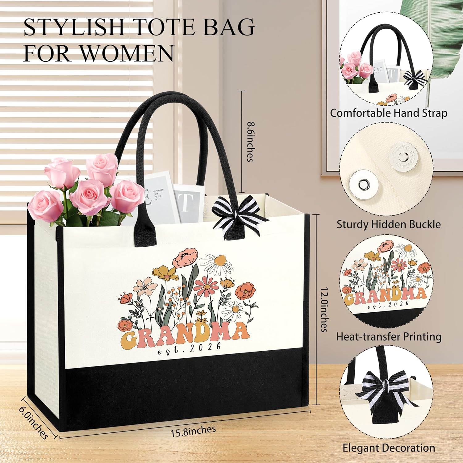 Joycuff New Grandma Gifts First Time 2025, Promoted to Grandma Est 2025 Pregnancy Announcement Gift 1St Time Grandparent image number 4