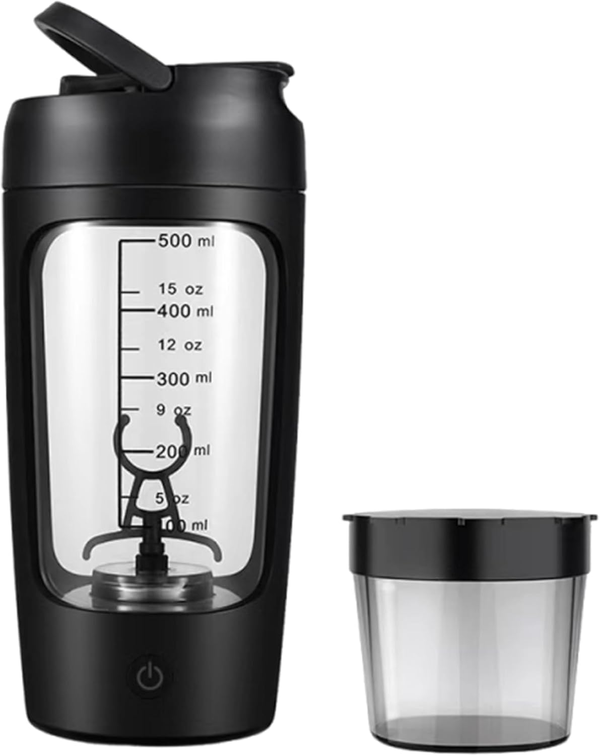 Electric Protein Shaker Bottle Storage Box，650Ml Mixer Bottle, Made with Tritan - BPA Free, Rechargeable Shaker Cups for Protein Shakes (Blue)