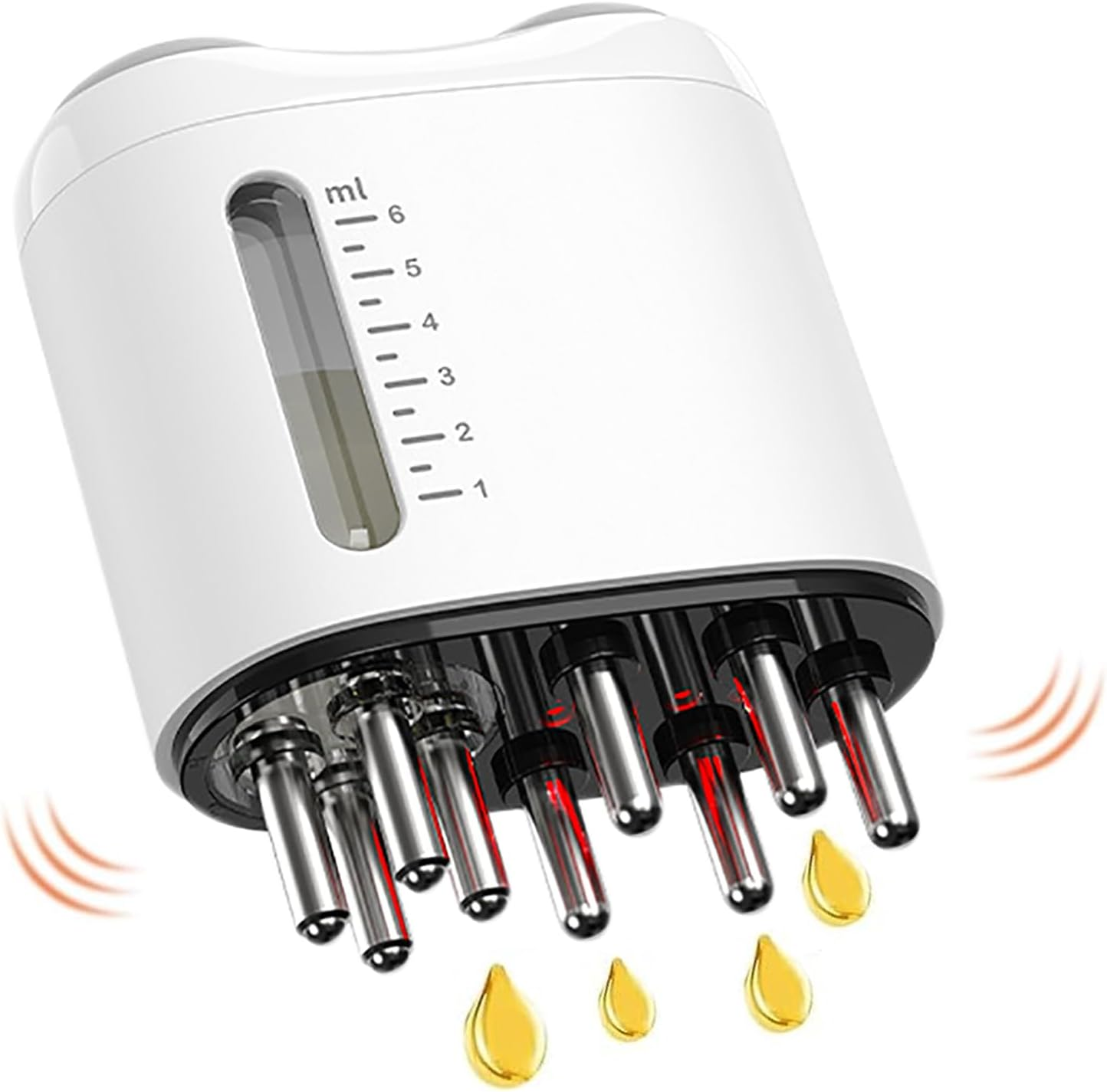 2 in 1 Hair Oil Applicator & Scalp Massager, Electric Oil Dispenser for Hair Growth, Red Light Therapy Scalp Massager for Hair Treatment & Essential Oils image number 4