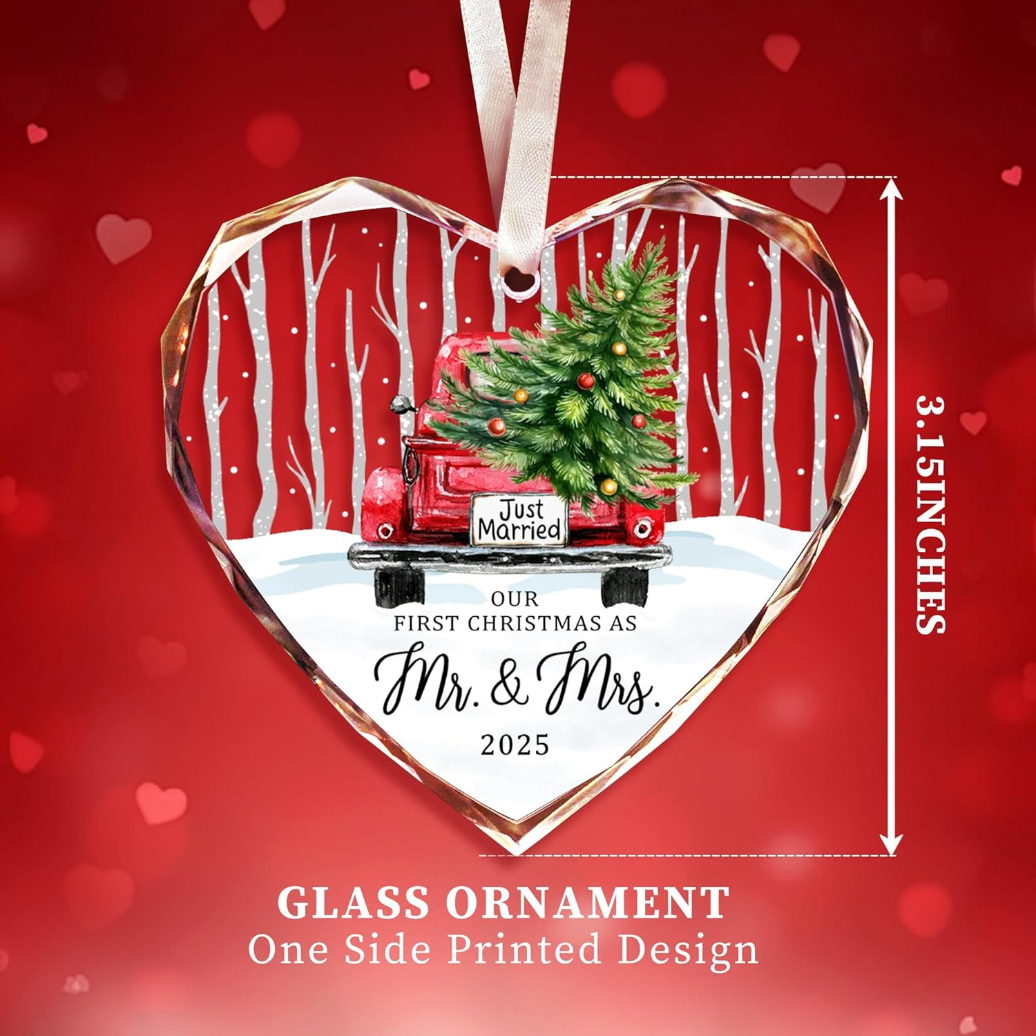 Wedding Gifts,First Christmas Married Ornament 2025,Our First Christmas as Mr and Mrs Christmas Ornament Bridal Shower Gift image number 5