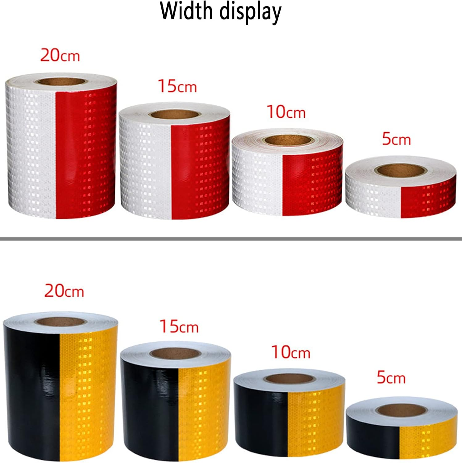 Reflective Tape, Reflective Tape Warnig Sticker Self-Adhesive Smarking(Black) image number 5