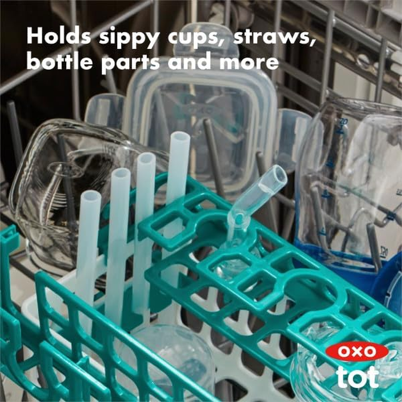 OXO Tot Dishwasher Basket for Bottle Parts & Accessories, Teal, 1 Count (Pack of 1) - Teal image number 2
