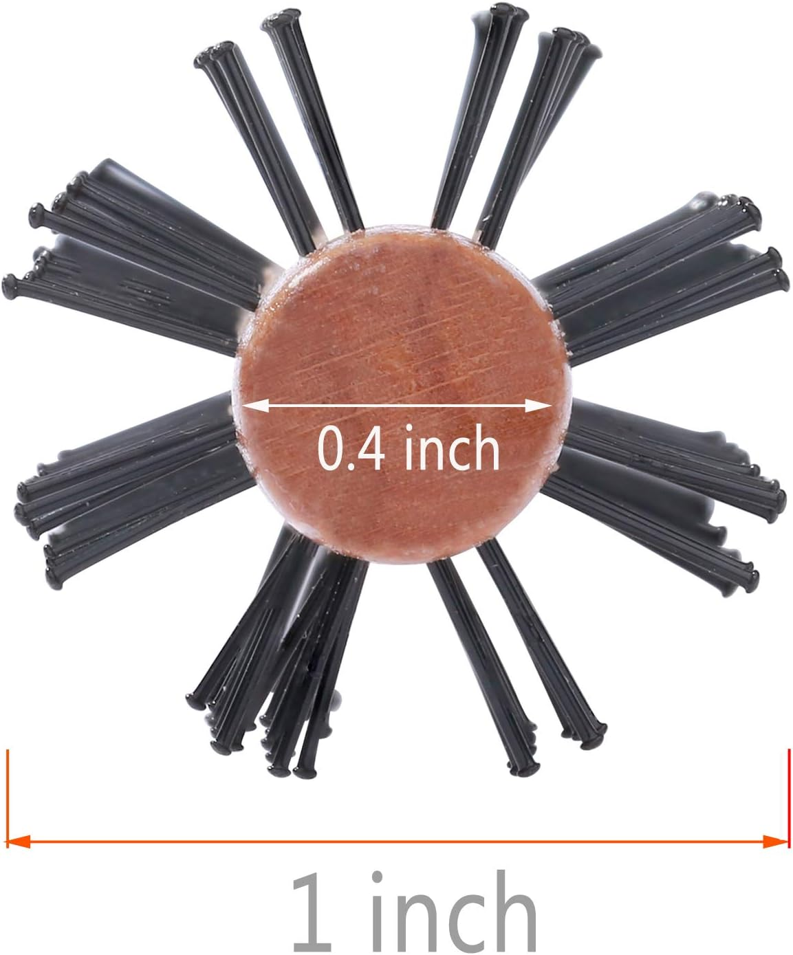 Small round Brush for Short Hair, 1 Inch Mini Quiff Roller for Women and Men, Best for Thin Hair, Bangs, Beard, Styling, Lifting, Curling off White image number 5