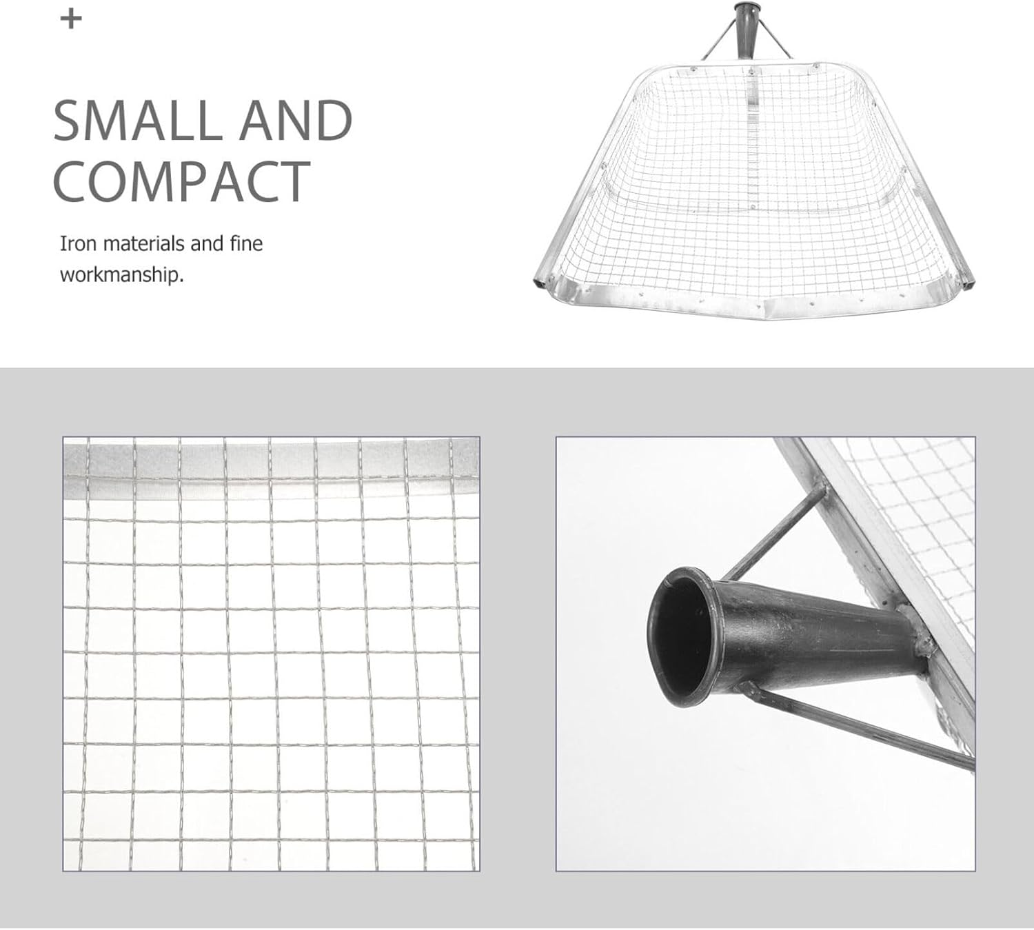 POPETPOP Harvest Sieve Maize Grain Shovel,Metal Corn Scoop Drain Spade Shovel Sifting Garden Outdoor Maize Spade Forks Garden Digging Supply image number 6