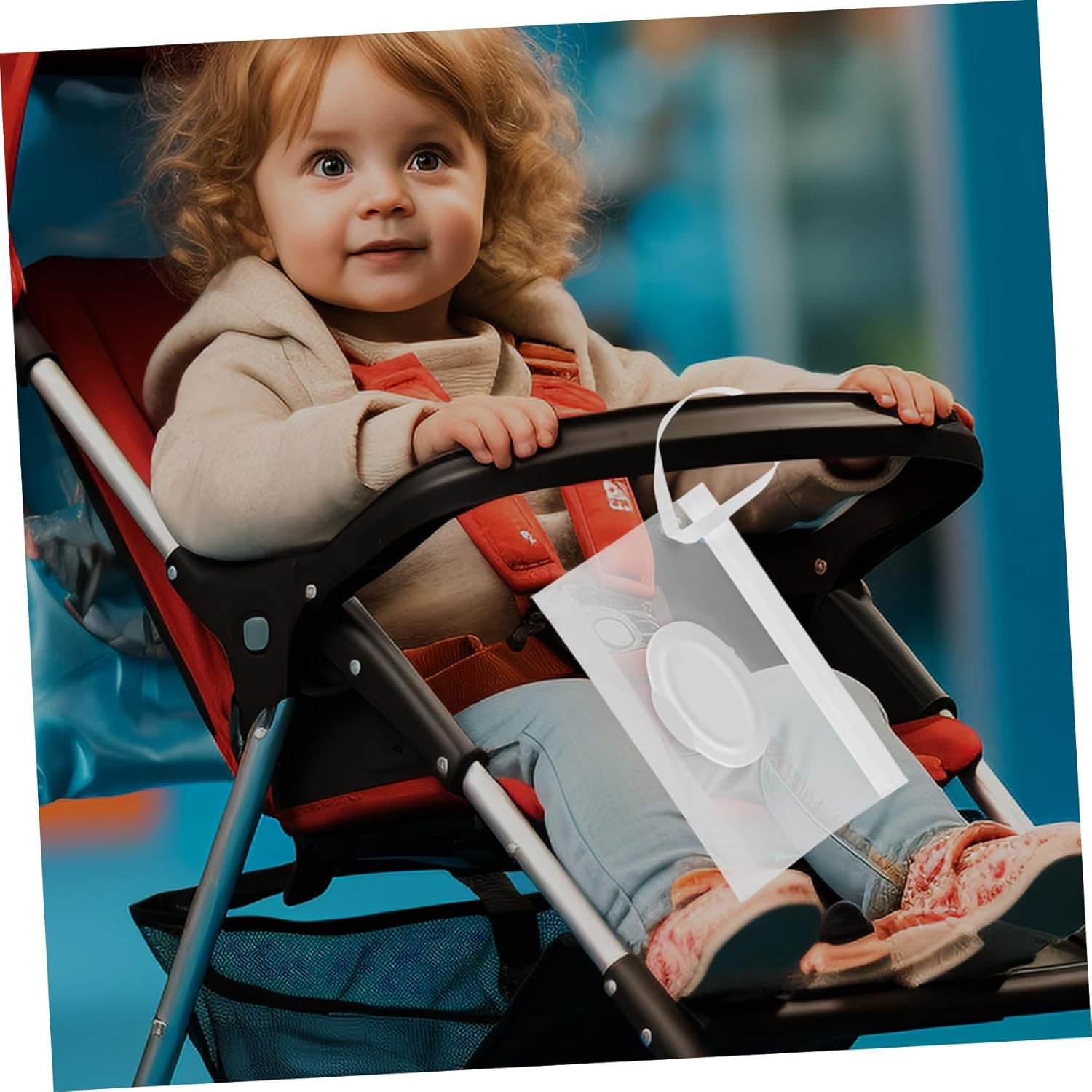 Wipe Dispenser Reusable Travel Wipes Case Portable Tissue Bag for Stroller Backpacks Home image number 1