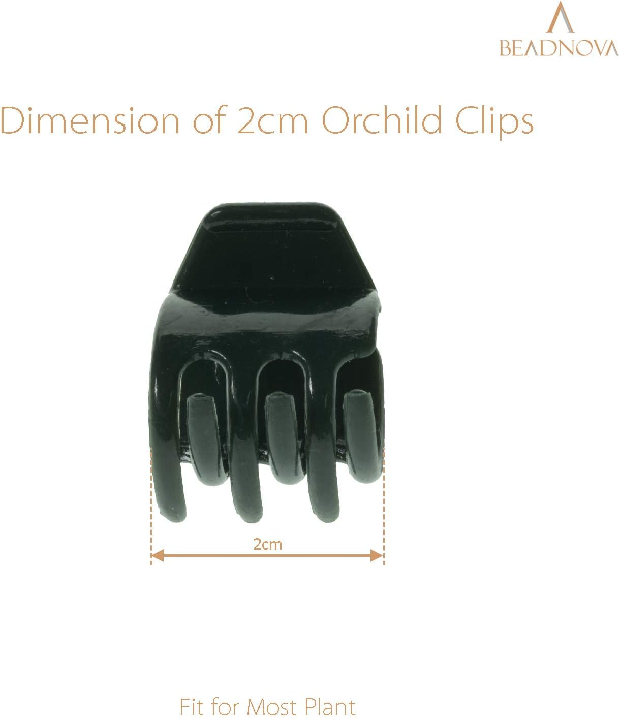 BEADNOVA 100Pcs Orchid Clips Large Orchid Support Clips Vine Clips Plant Clips for Flower Orchid Vine (2Cm, 100PCS)