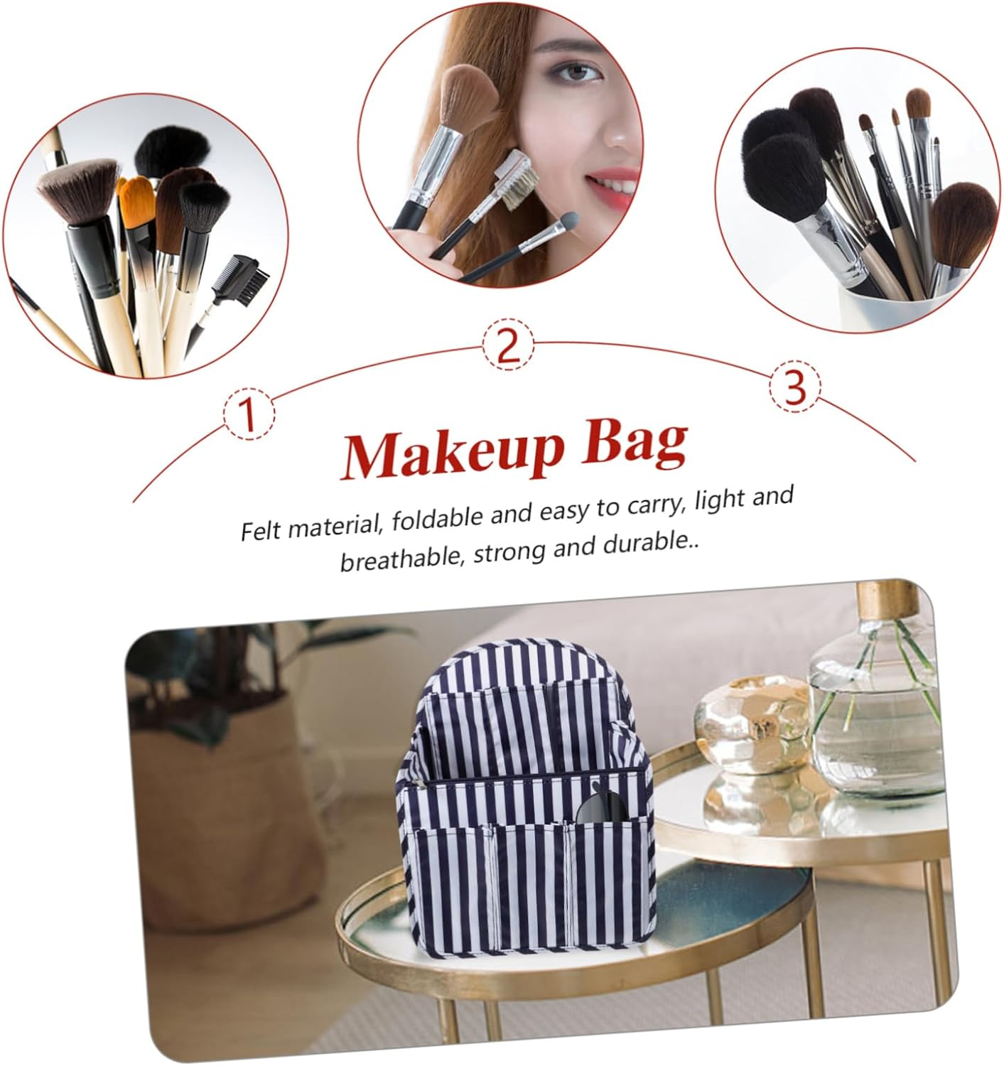 Ipetboom Business Trip Backpack Organizer Insert Multi-Pocket Wallet Holding Bag for Tidy Storage image number 3