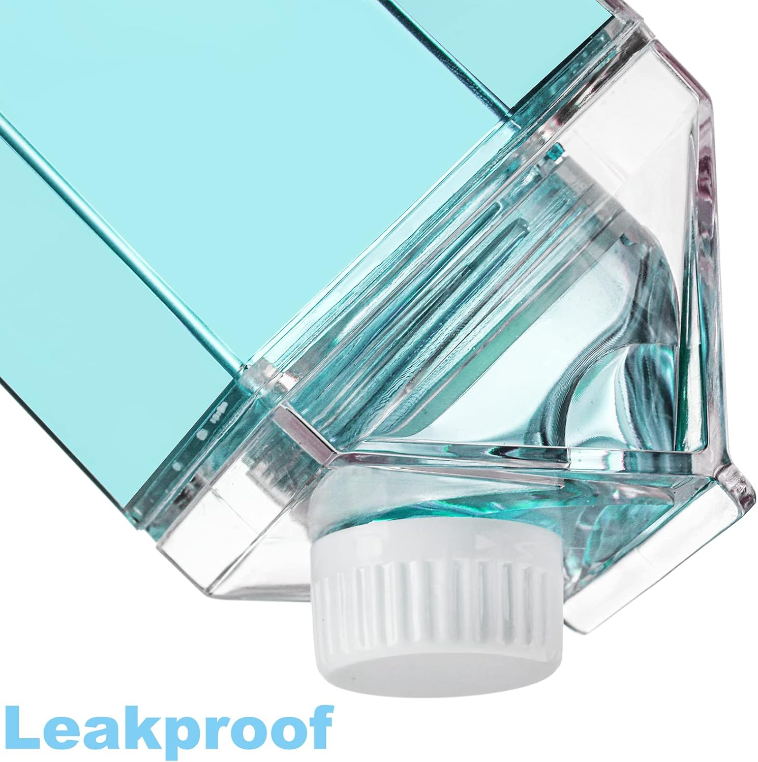 Yarlung 6 Pack Milk Carton Water Bottle, 17 Oz Clear Plastic Milk Box Portable Square Juice Bottle for Outdoor Sports Travel Camping image number 3