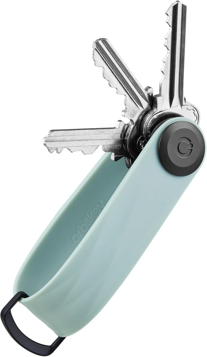 Orbitkey Active Rubber Key Organizer | Weather Resistant, Stainless Steel Locking Mechanism, Slim & Quiet Profile | Holds up to 7 Keys (Mist)