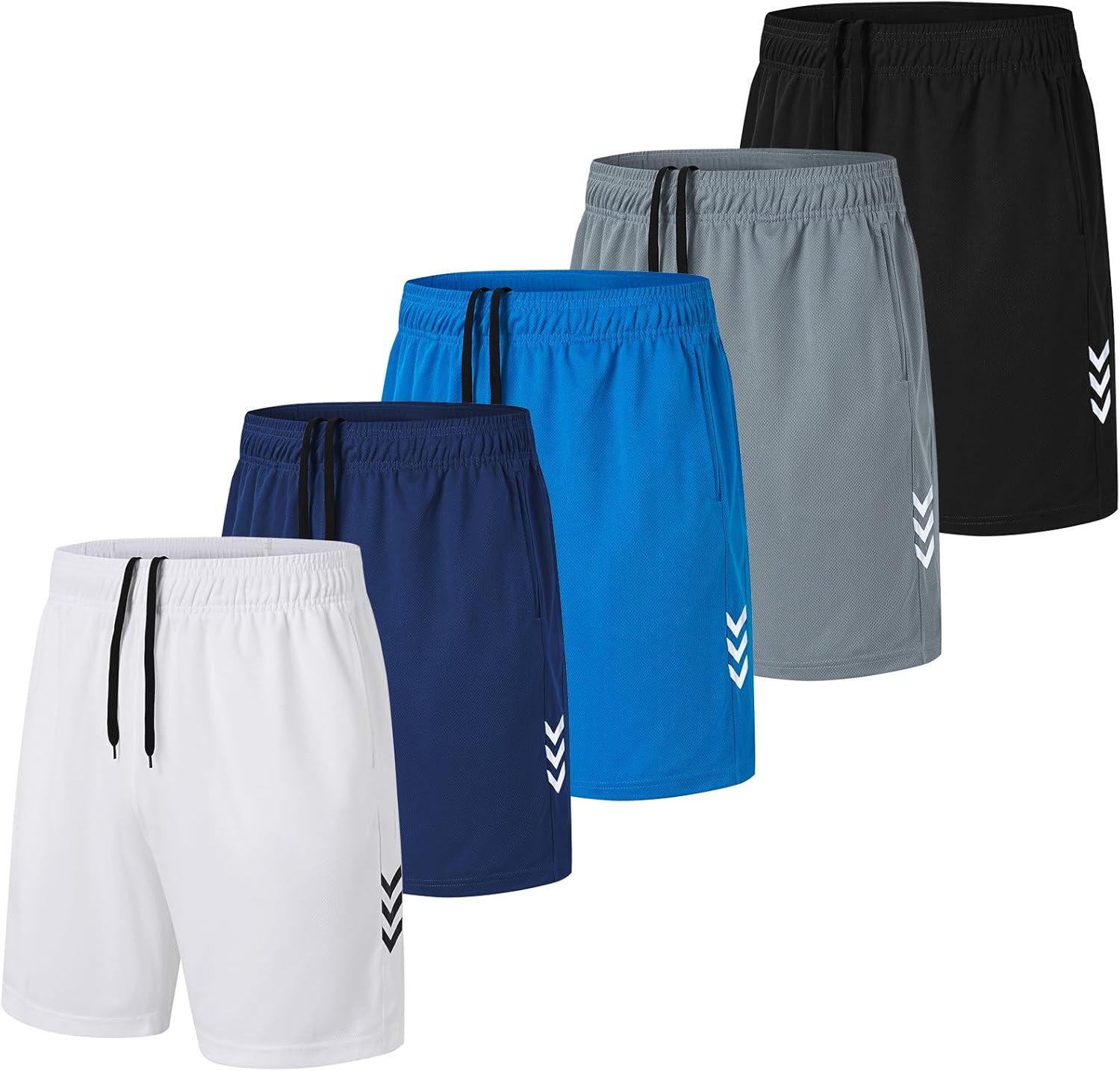 Gym Shorts for Men Quick Dry 3 Pack Running Shorts Fitness Sports Adult Pants Soft Breathable with Pockets