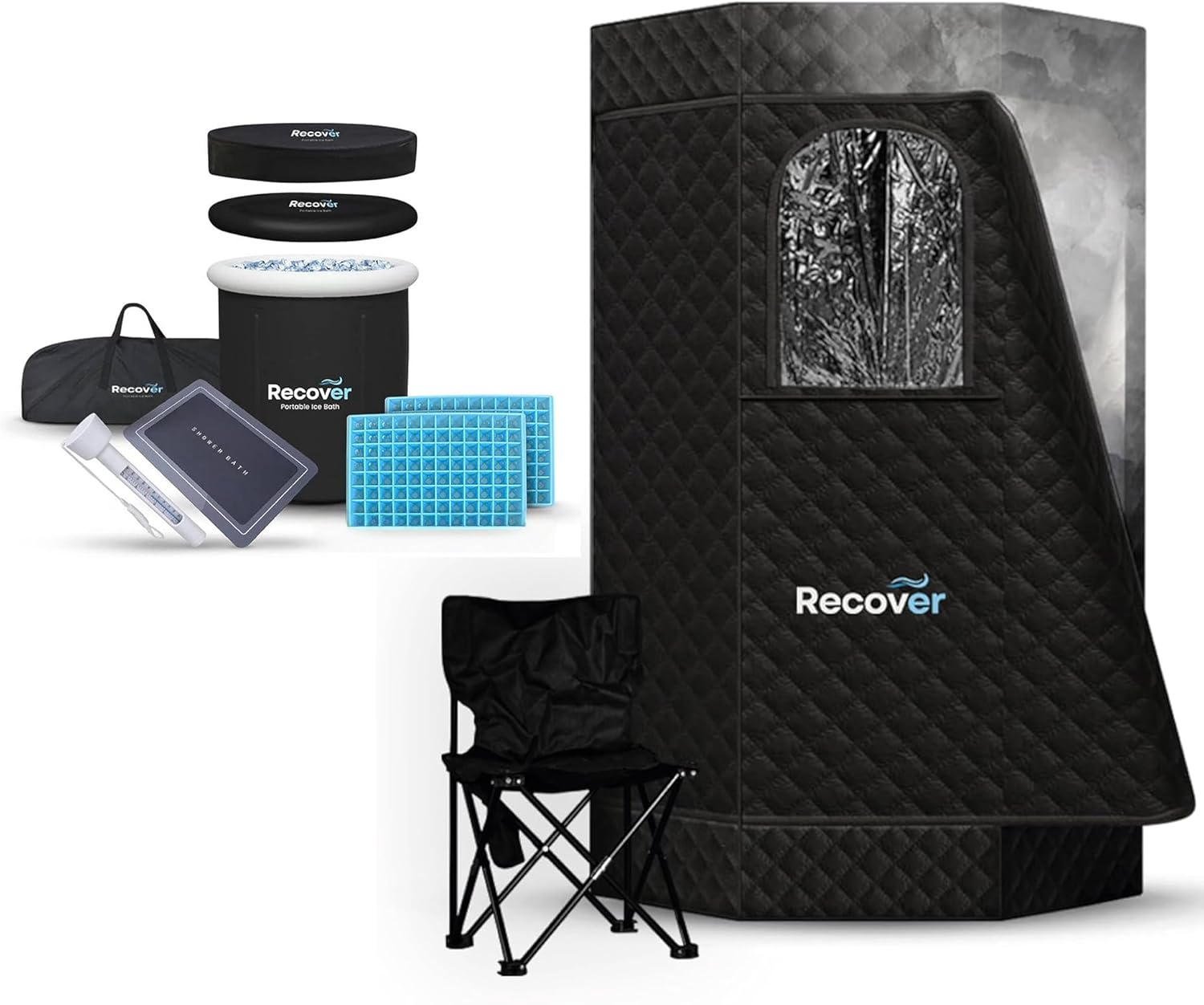 Steam Sauna Tent with Ice Bath Tub, Portable Sauna Box for Personal Home Spa for Relaxation Detox Athletes Therapy image number 4