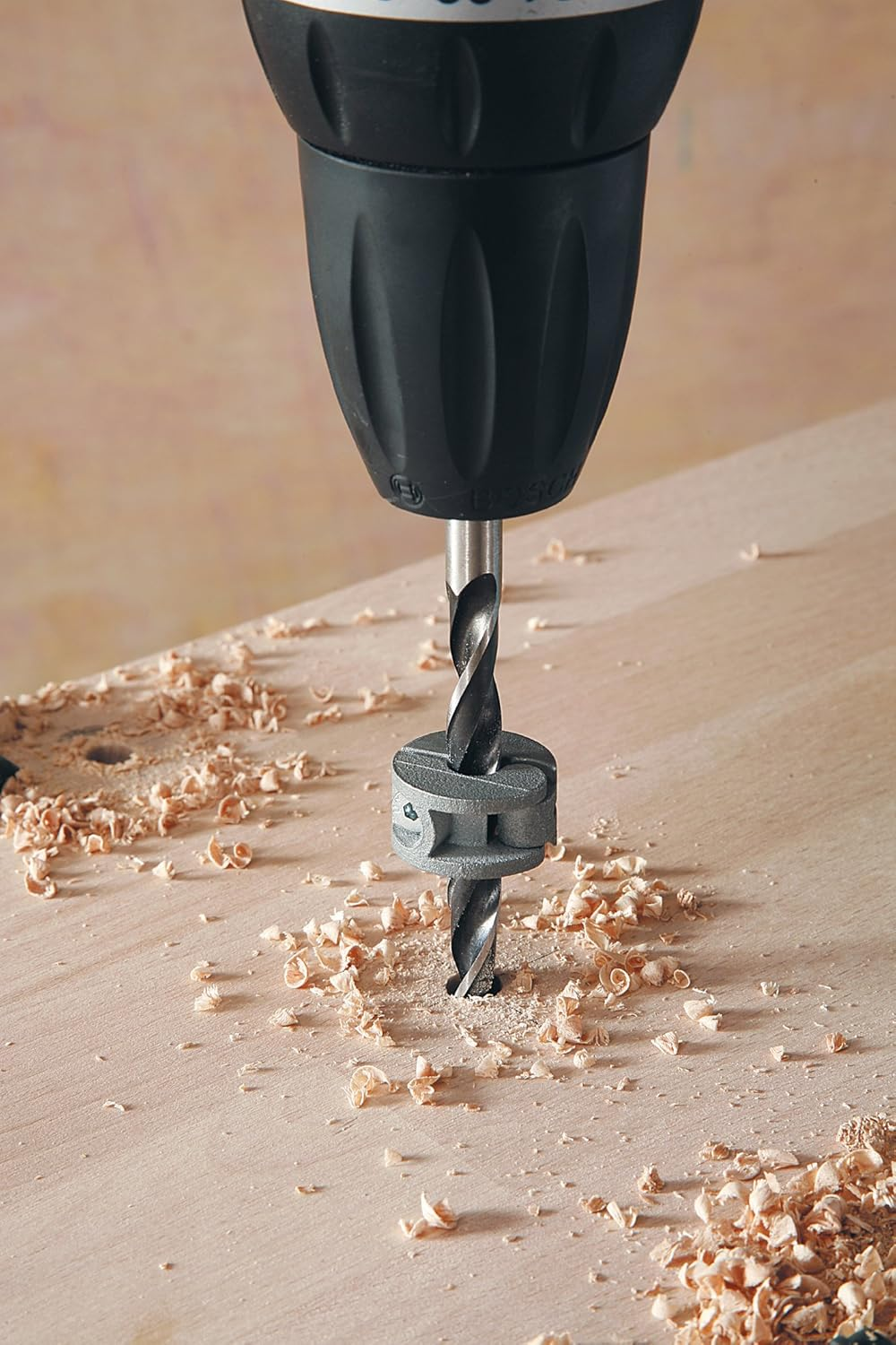 Wolfcraft Universal Depth Stop Set, 3 Pcs. I 2755000 I for Restricted-Depth Drilling image number 6