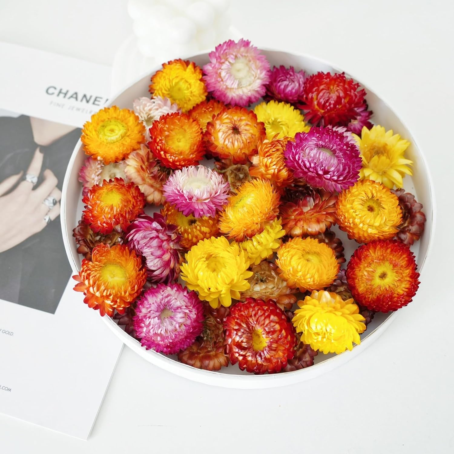 Natural Dried Daisy Flowers Heads - 30~40 Pcs Gerbera Daisies Real Sunflowers Chrysanthemum, Dry Flower Arrangements for Wedding Decor, Home Party Decoration and DIY Craft (Multi Colors) image number 2