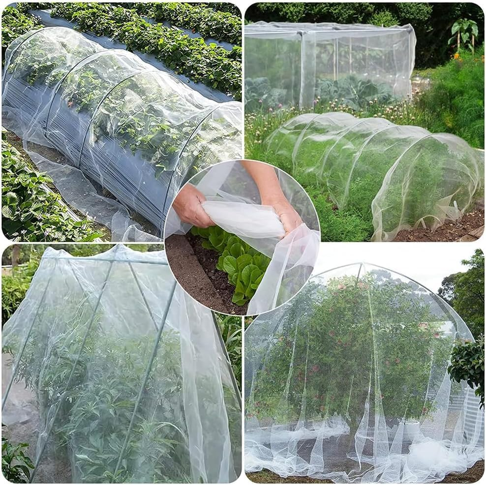 Springup Garden Netting Plant Mesh, Pest Barrier, Floating Row Covers Ultra Fine Mesh Protection Netting Bird Barrier for Vegetables, Strawberry, Flowers, Fruits, DIY Crafts, 10 Sizes (10X2.5M) image number 2