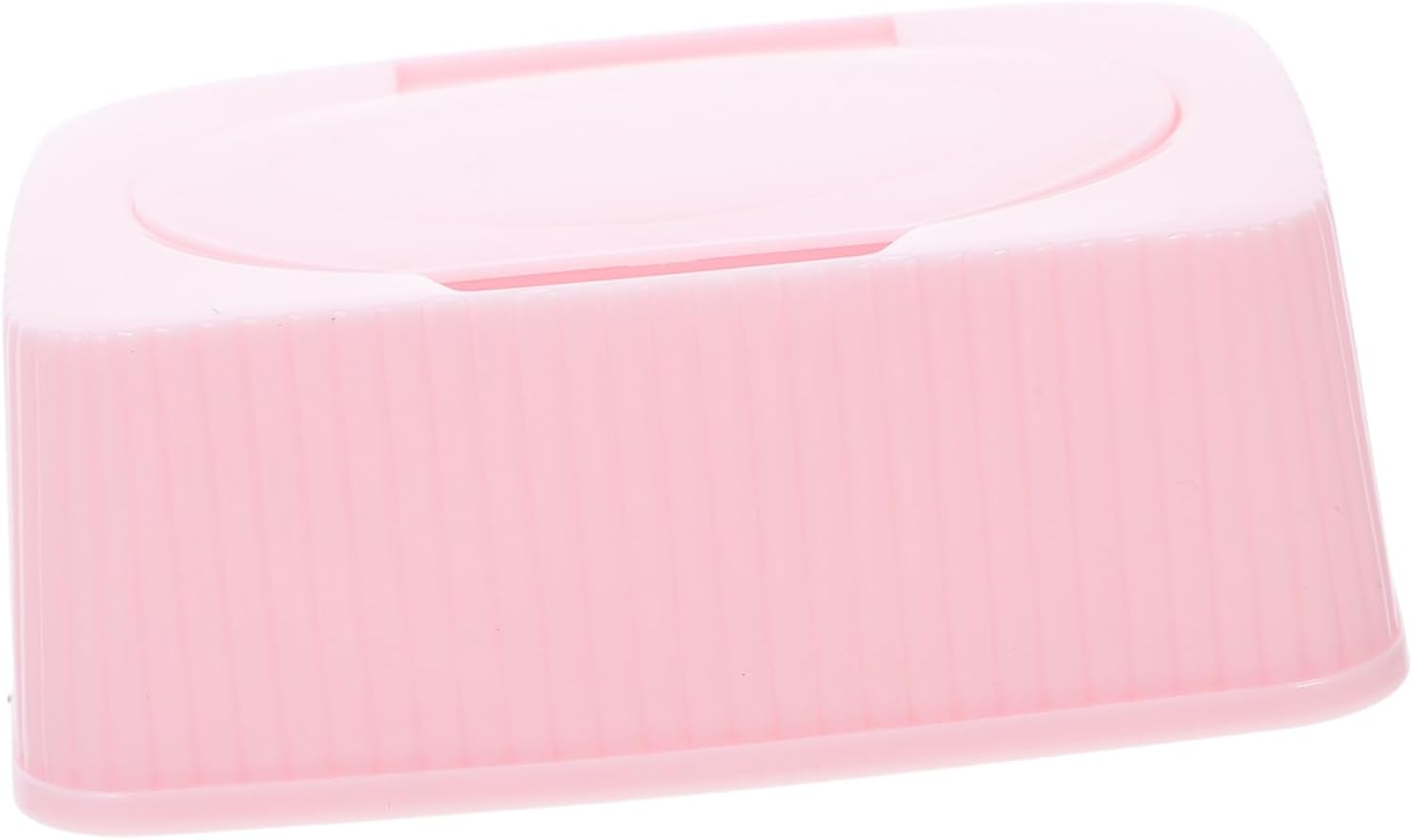 Baby Wipes Dispenser and Wet Tissue Box Plastic Storage Container Flip Lid Dustproof Design for Nursery Bathroom Travel, Pink image number 2