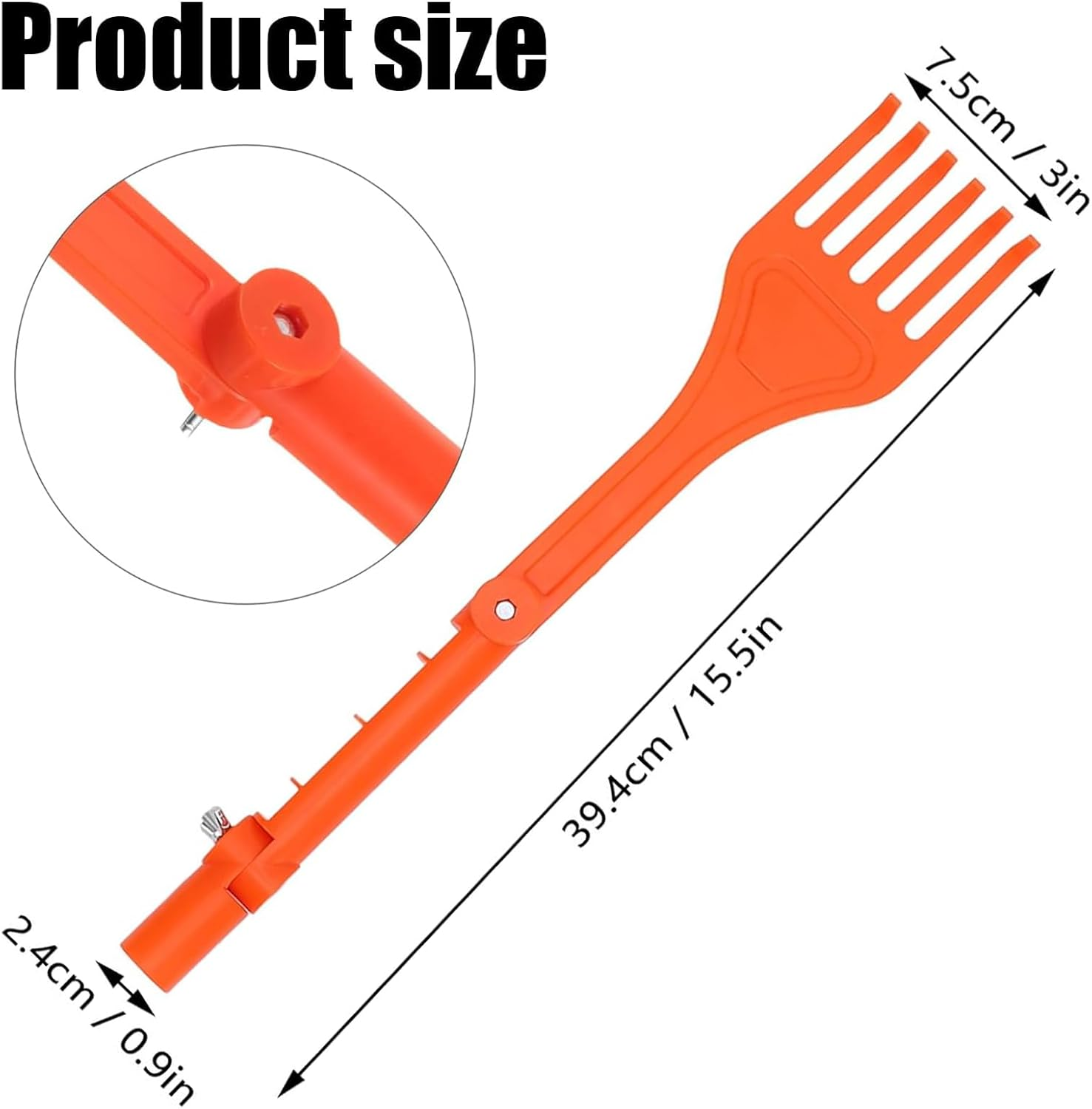 Zalizr Small Gutter Rake, Portable Gutter Cleaning Tool for Leaves and Debris, Multi-Purpose Hand Rake for Gutters, Roofs, and Hard-To-Reach Areas (No Pole) image number 3