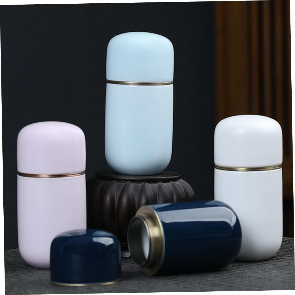 BIUDECO Creative Tea Pot Storage Jar Tea Canister Sealed Storage Canister for Home Office Random Color image number 3