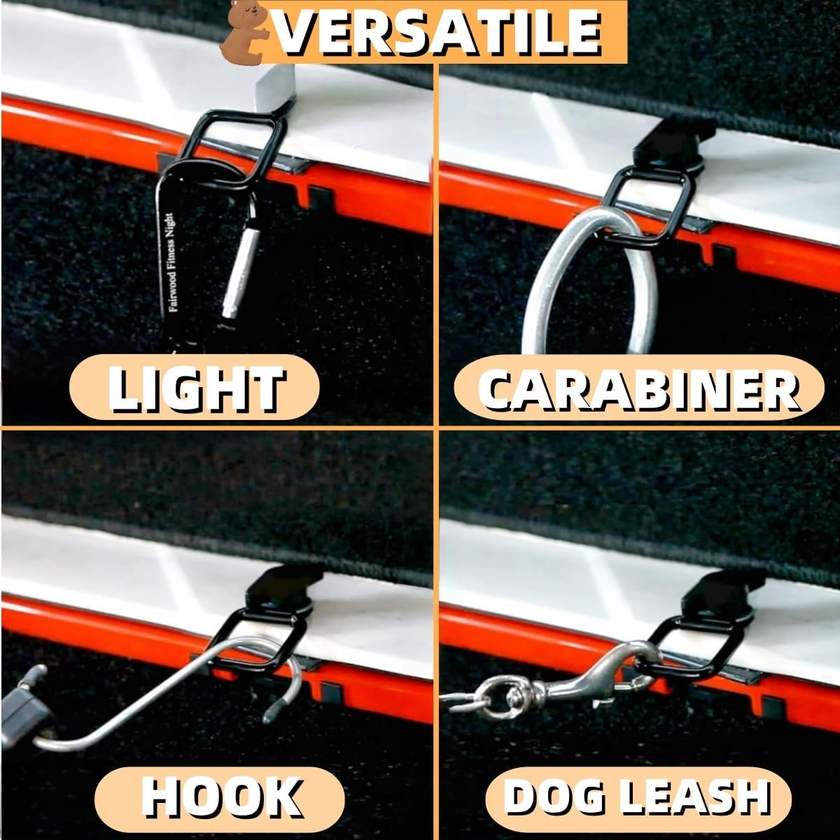 8 PCS Heavy Duty D-Ring Anchors,Easy-To-Install Truck Tie Downs,Ywbfove Compatible with Cargo Cover Mounts, Heavy-Duty Accessories for Truck, Trailer, Camper, Boat and More(Black) image number 2