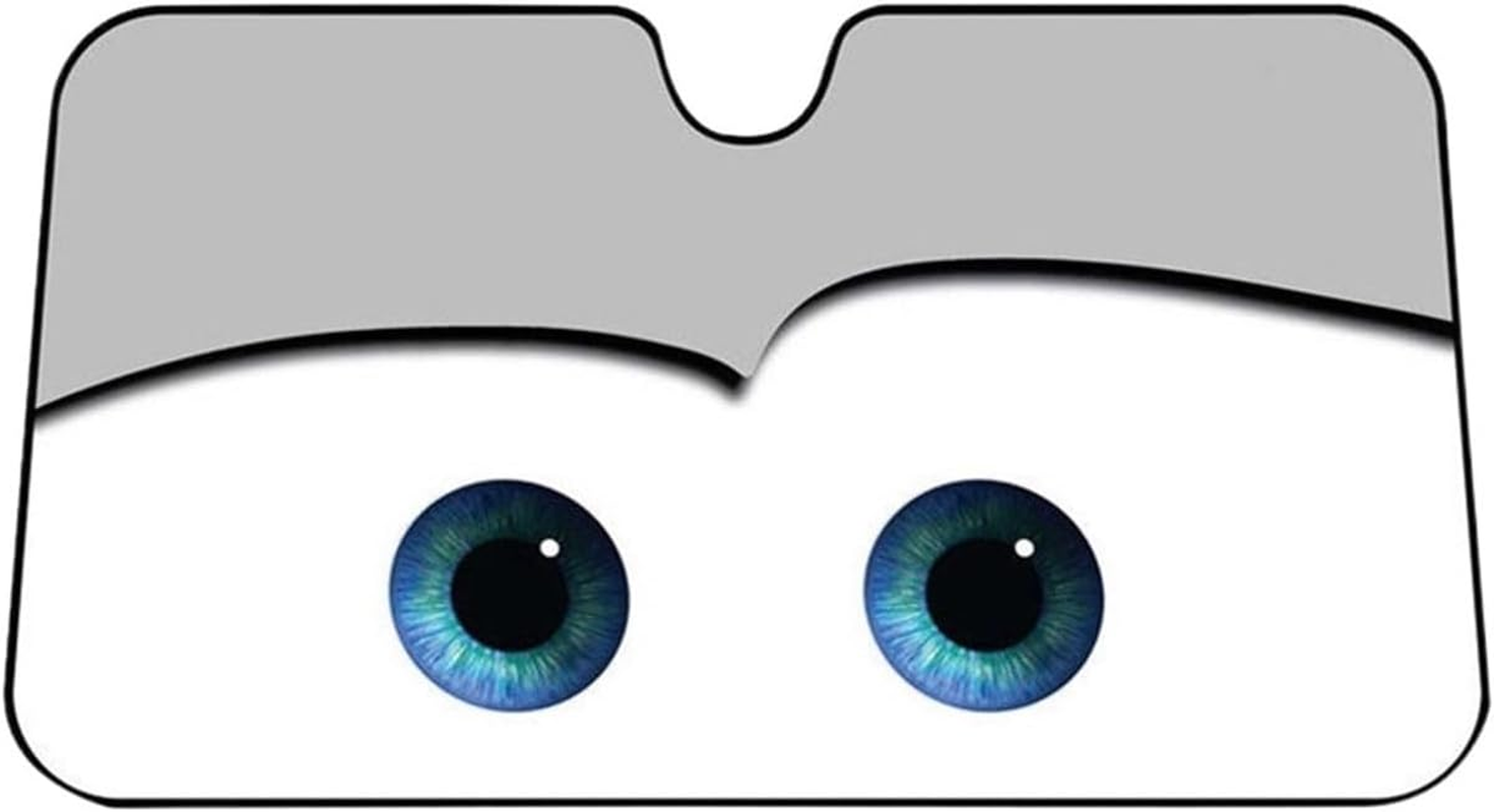 Car Colors Eyes Heated Windshield Sunshade Car Window Windscreen Cover Sun Shade Auto Sun Visor Car-Covers Car Solar Protection (Color : Grey)