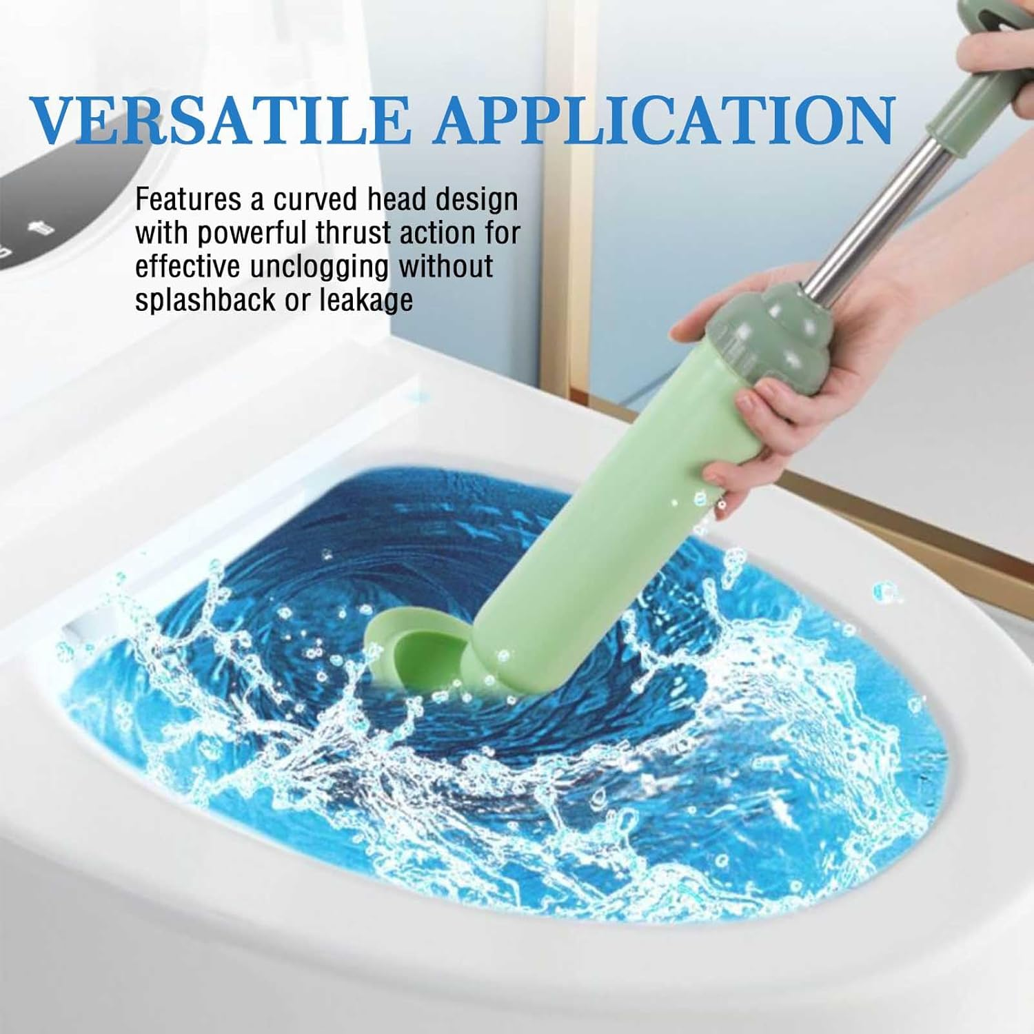 Professional Toilet Plunger, High Pressure Unclogger with Curved Head Design, Small and Powerfull, Commercial & Residential Use image number 3