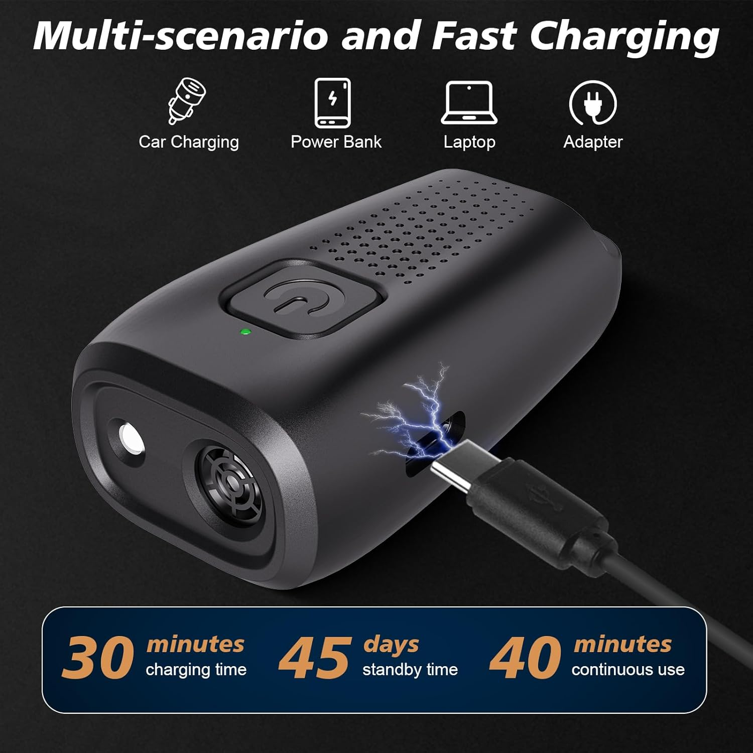 Dog Bark Deterrent Devices, Ultrasonic anti Barking Device for Dogs with Strobe LED Lights, Dog Barking Control Device Silencer Rechargeable, Bark Guard for All Breeds Indoor Outdoor Use image number 5