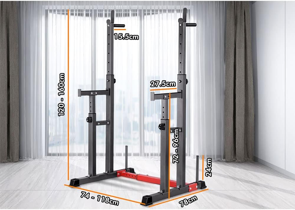 BLACK LORD Adjustable Squat Rack Stand Multi-Station Home Gym Workout Fitness Multi Exercise Strength Training Equipment image number 2