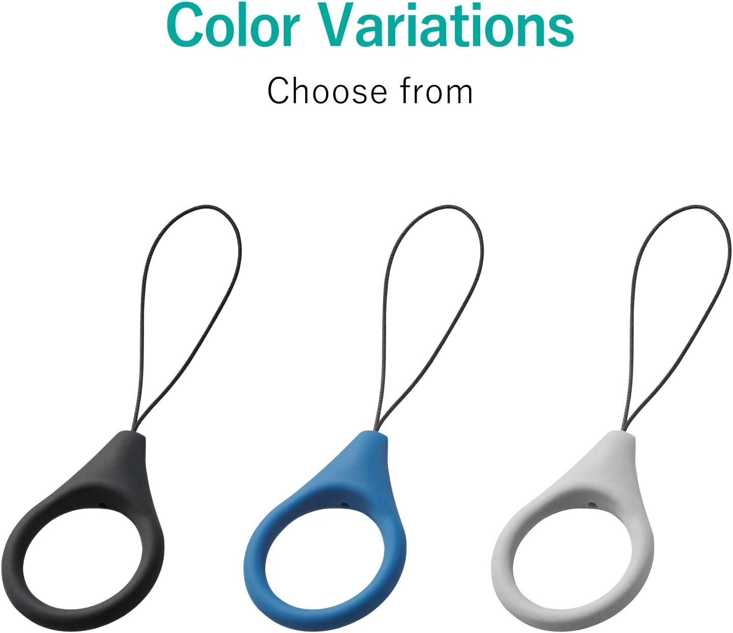 Elecom P-STF01LBK Ring Strap, for Cell Phones, Smartphones, Size L, Inner Diameter 0.9 Inches (22 Mm), Silicone Anti-Slip Fingers, Black image number 2