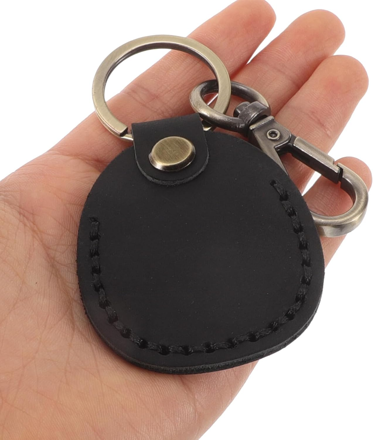 TEHAUX 3Pcs Retro Handmade Access Card Holder Keychain Card Case Bag Pendant Pu Smart Key Storage Pouch for Women Fob image number 1