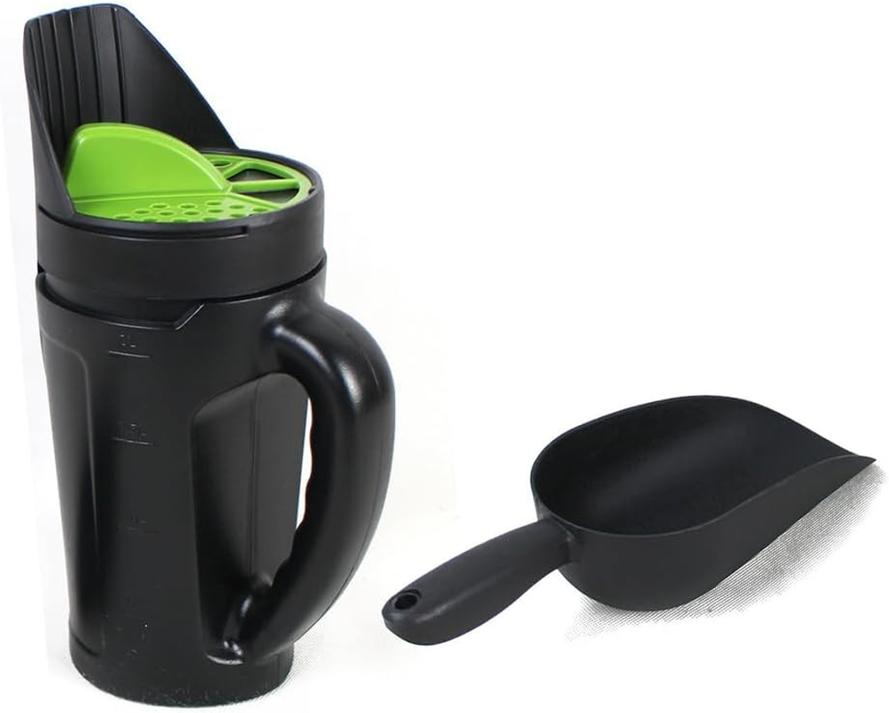 Handheld Seeding Pot & Shovel &ndash; 2.5L Lawn & Garden Dispenser with Adjustable Openings &ndash; Multi-Purpose Seed Spreader for Grass, Fertilizer, Salt, Ice Melt & Deicer image number 1
