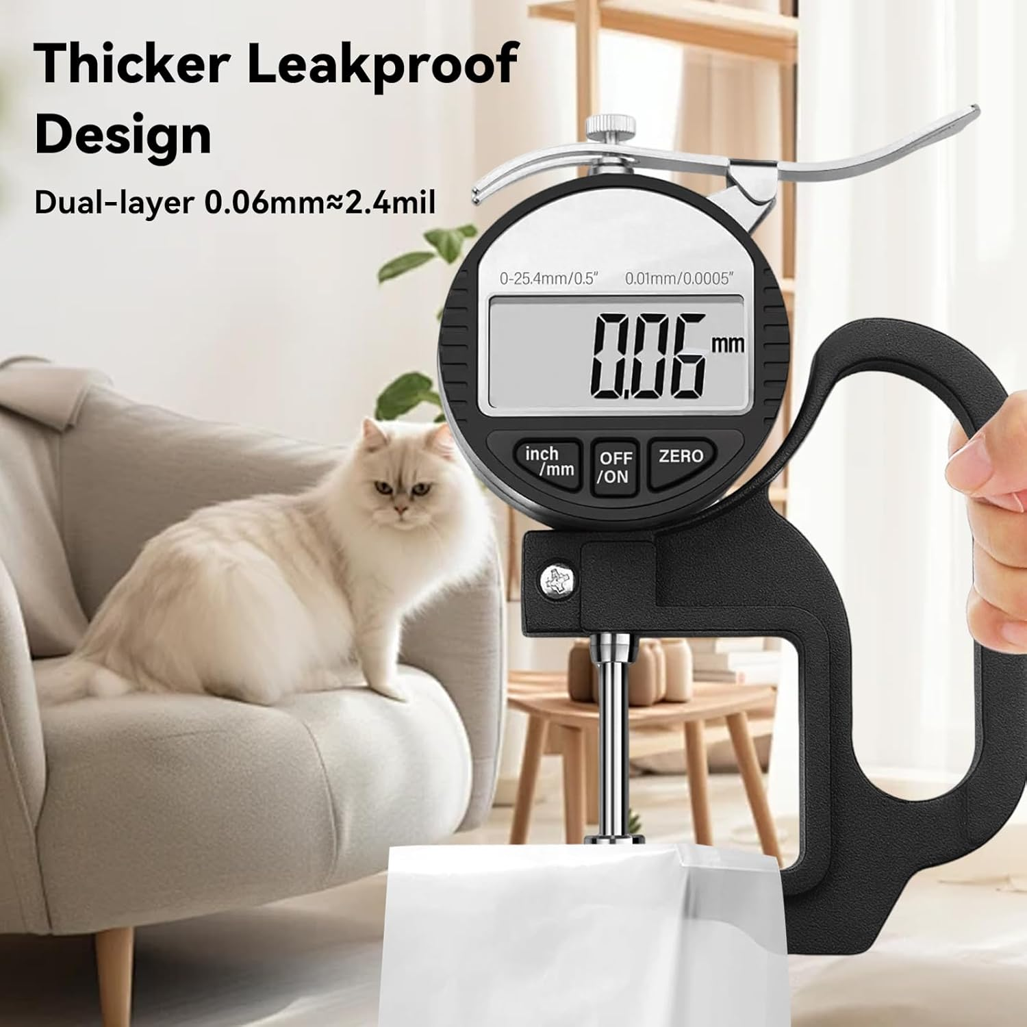 30 Pack Jumbo Cat Litter Box Liners 41" X 18" Heavy Duty Cats Litter Bags Extra Thick Litter Pan Liners Extra Large Cat Box Liners with Drawstring Disposable Strong Plastic Pet Kitty Litter Bags image number 3