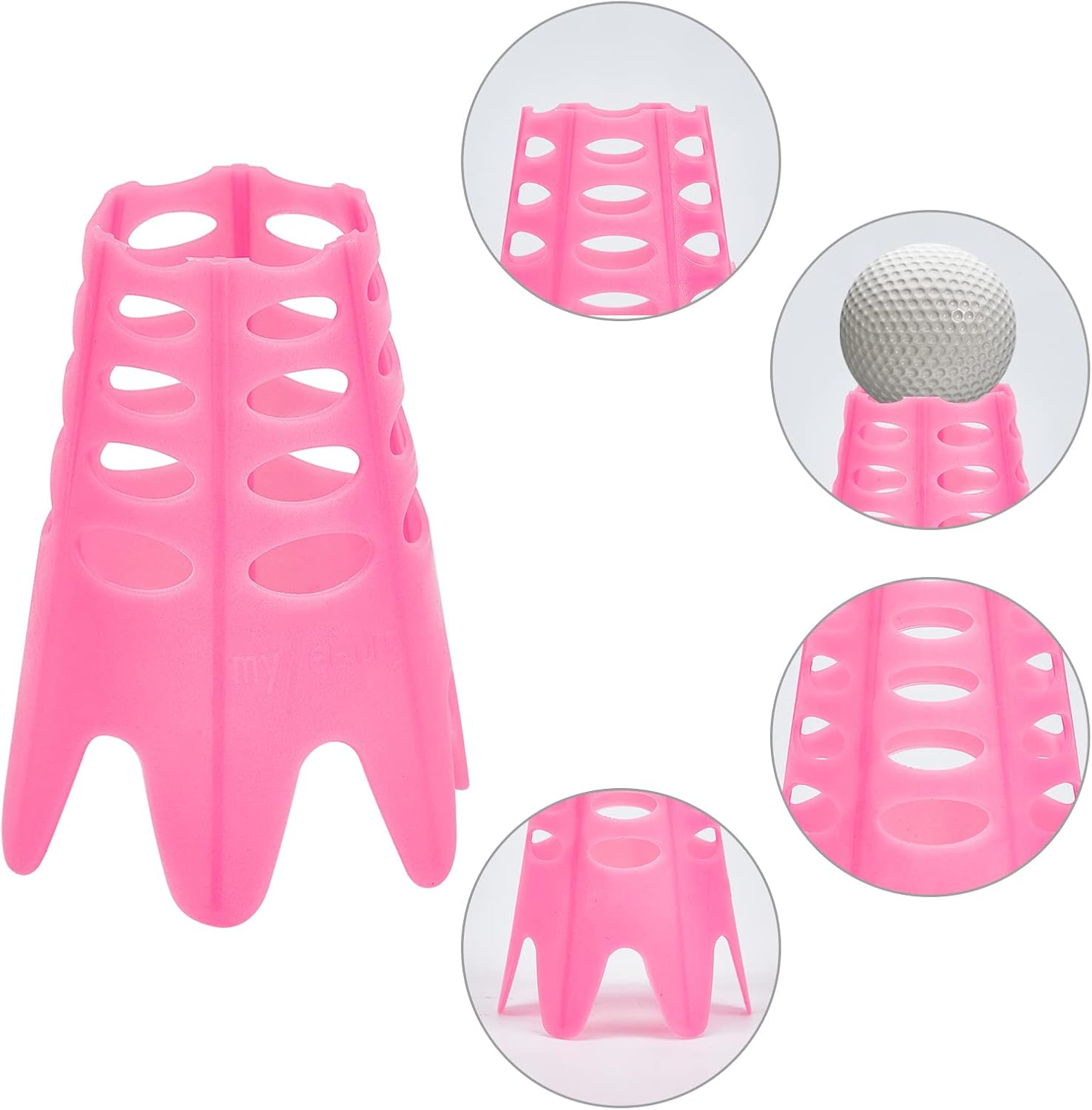 CHGCRAFT 17Pcs Golf Simulator Tees Plastic Golf Tee Golf Mat Tees Practice Golf Tees Perfect for Turf and Driving Range Indoor Claw Tee Mixed Color image number 1