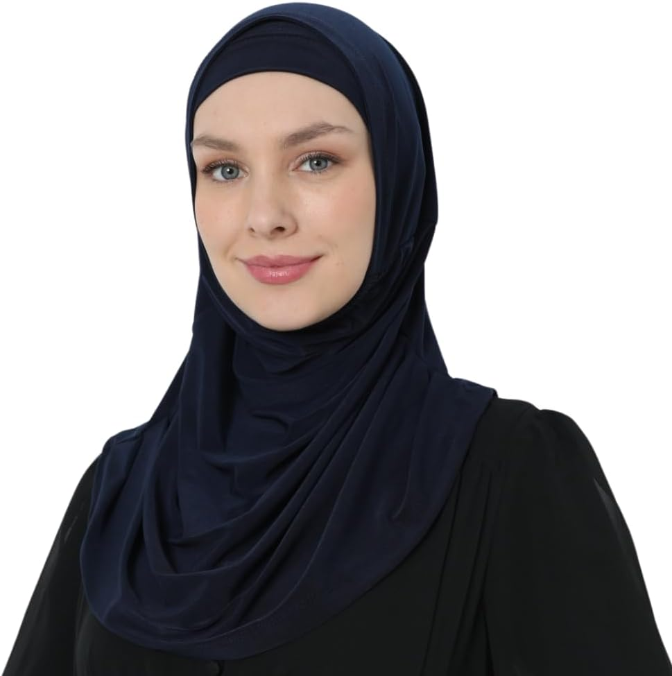 Istanbulstyles Elegant Stretchable Hijab for Women, Instant and Durable, Tailored for Muslim Women Consists of 2Pieces