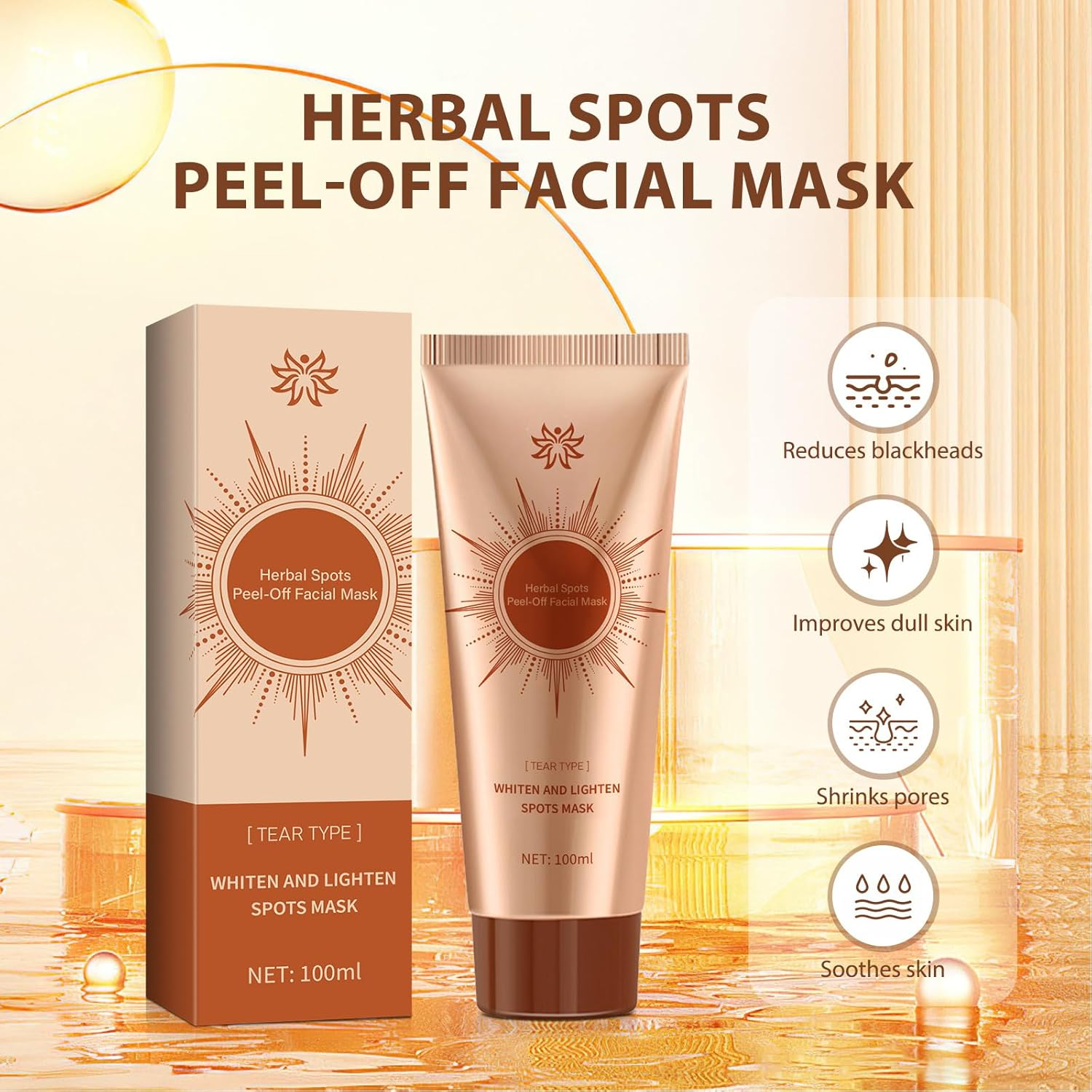 Winovera Herbal Spots Peel-Off Facial Mask, Herbal Dark Spot Peel off Face Mask, Deep Nourishment & Pore Tightening, for All Skin Types (2 Pcs) image number 2