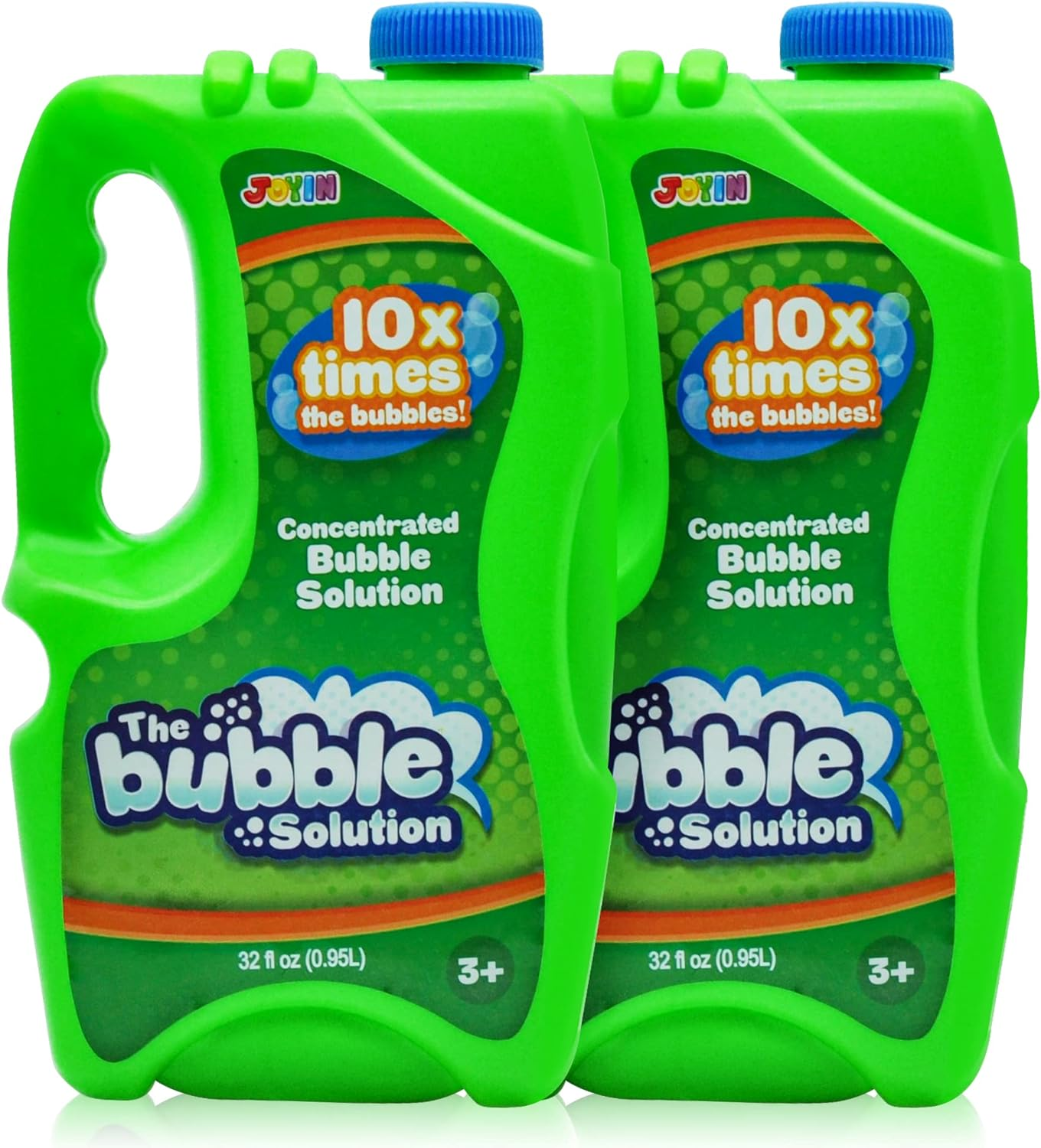 JOYIN 2 Bottles Bubbles Refill Solutions 64 Oz (Up to 5 Gallon), Concentrated Solution for Bubble Machine, Gun, Wand Refill Fluid Summer, Easter Toys(Green) image number 5