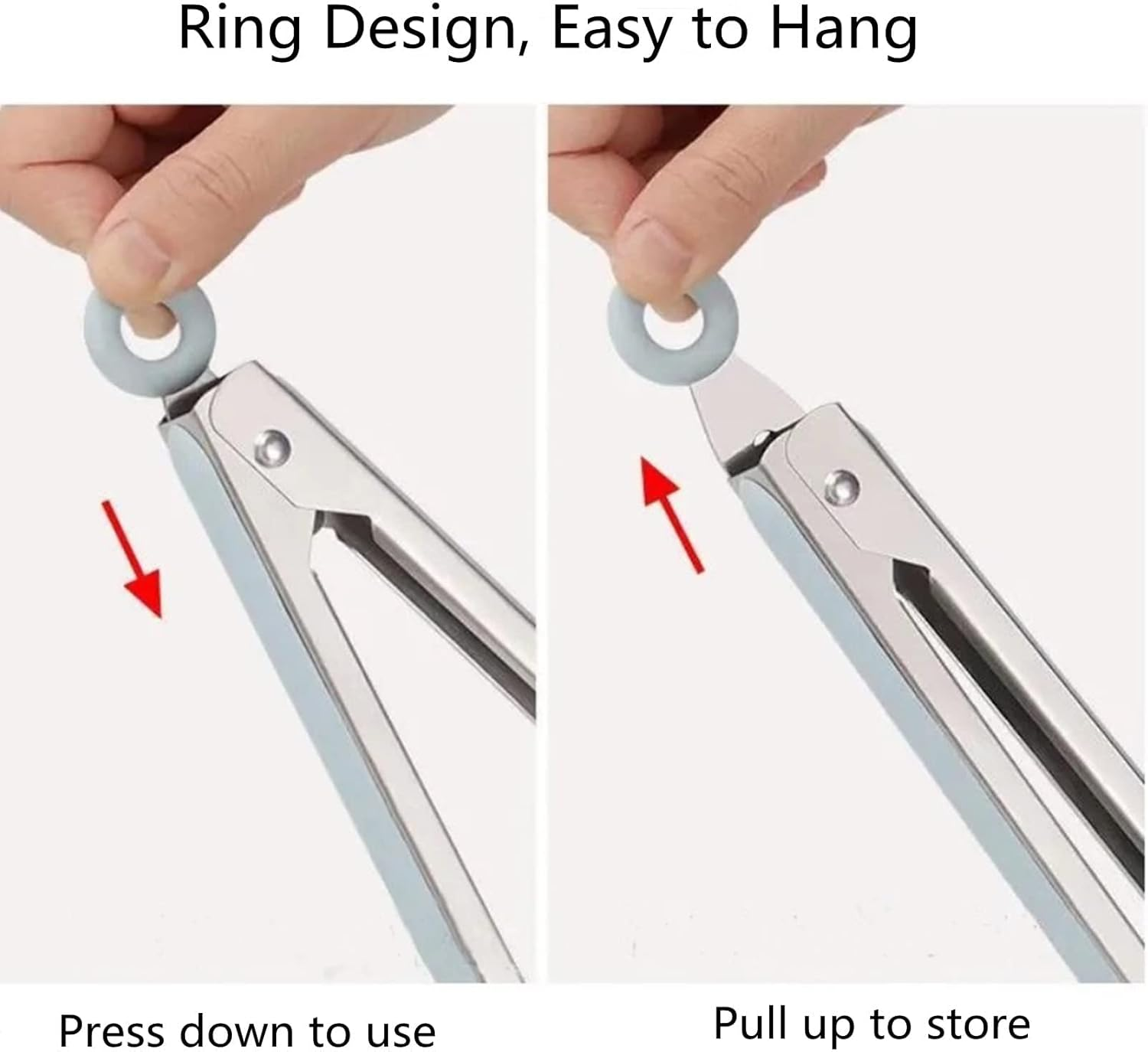 Heatunk Premium Set of 4 Non-Slip Stainless Steel Kitchen Tongs with Locking Clip - 7 Inch Length, Ideal for Cooking, BBQ, Serving - Heat Resistant and Food Grade image number 6